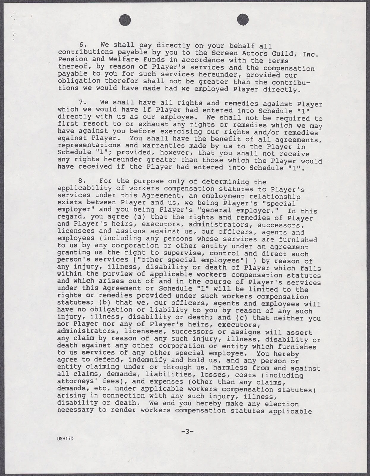 George Clooney — GEORGE CLOONEY - DOCUMENT SIGNED 10/10/1989, image 3