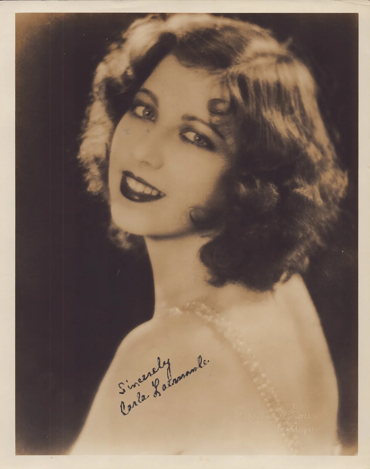 Carla Laemmle — CARLA LAEMMLE - AUTOGRAPHED SIGNED PHOTOGRAPH