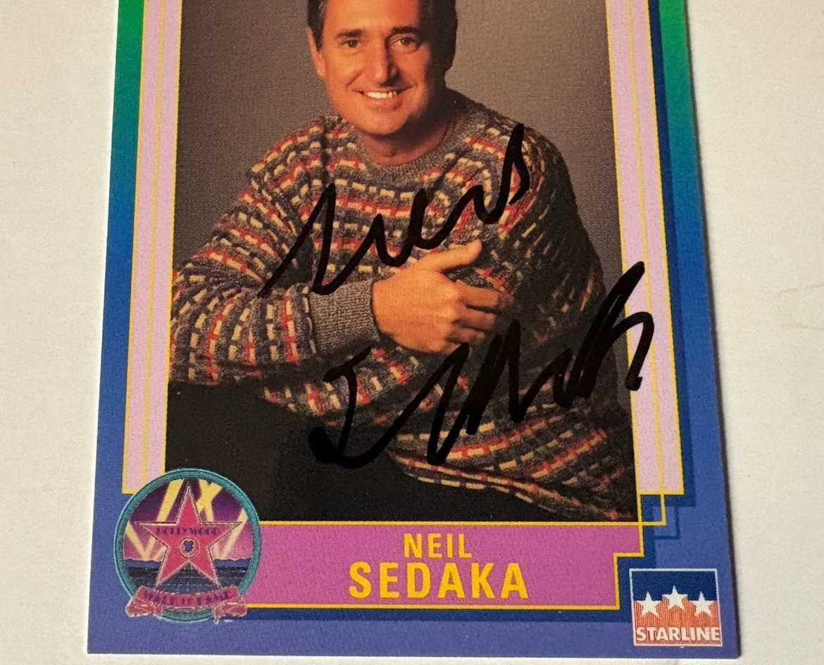 Neil Sedaka LEGENDARY SINGER DEC’D AUTOGRAPHED Hollywood Card BAS COA VERY RARE, image 2