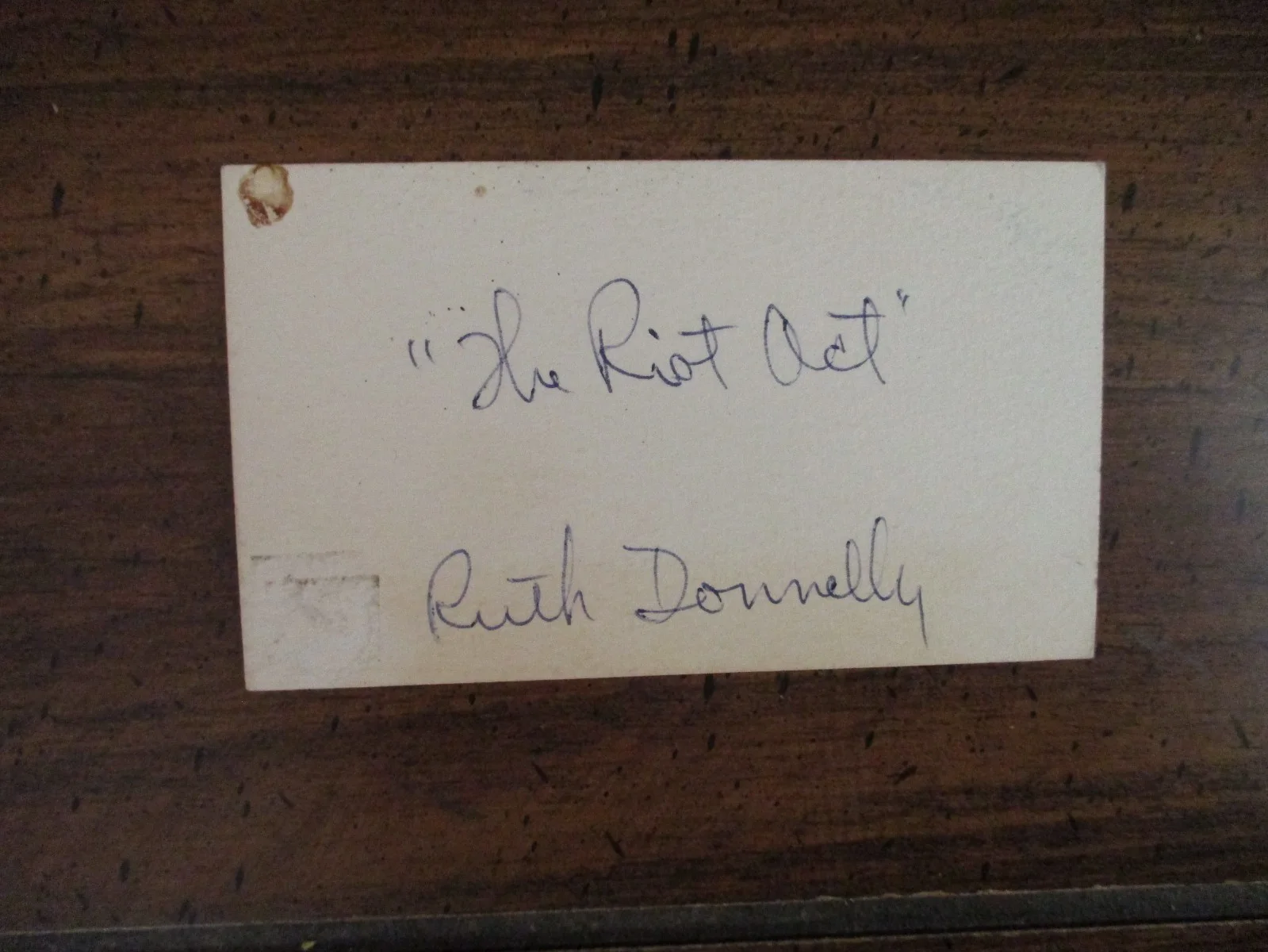 RUTH DONNELLY(Died in 1982)Signed 2 x 4 Card(THE BELLS OF ST. MARY'S/GUY KIBBEE, изображение 2