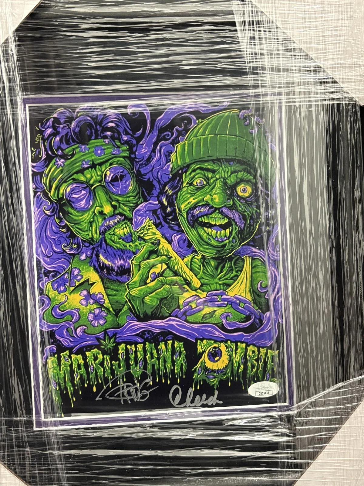 Cheech, Chong — FRAMED & SIGNED Cheech & Chong - Marijuana Zombies JSA Photo Art Print 14" x 17", image 2