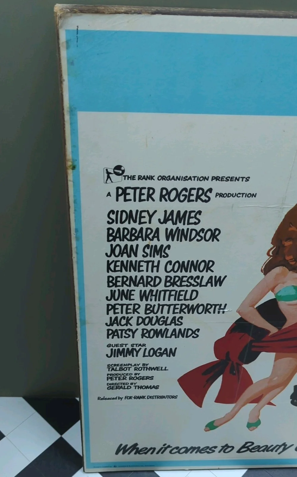 Carry On Girls Original 1973 Quad Poster Sidney James Barbara Windsor Joan Sims, изображение 4