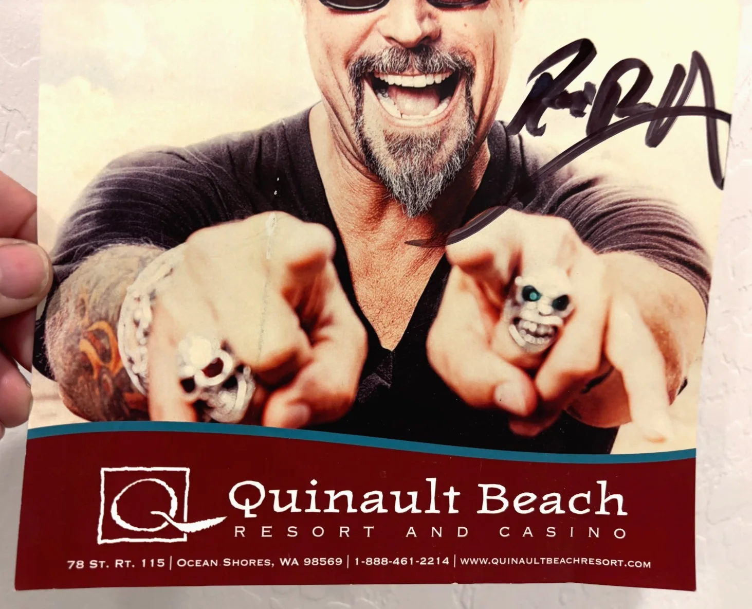 Richard Rawlings — Signed! Richard Rawlings Gas Monkey Garage! 8 X 10 Photo Card Quinault Beach WA, изображение 2