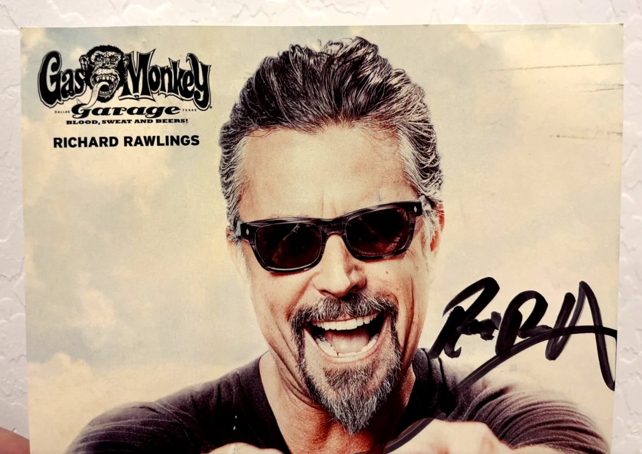 Richard Rawlings — Signed! Richard Rawlings Gas Monkey Garage! 8 X 10 Photo Card Quinault Beach WA, изображение 3