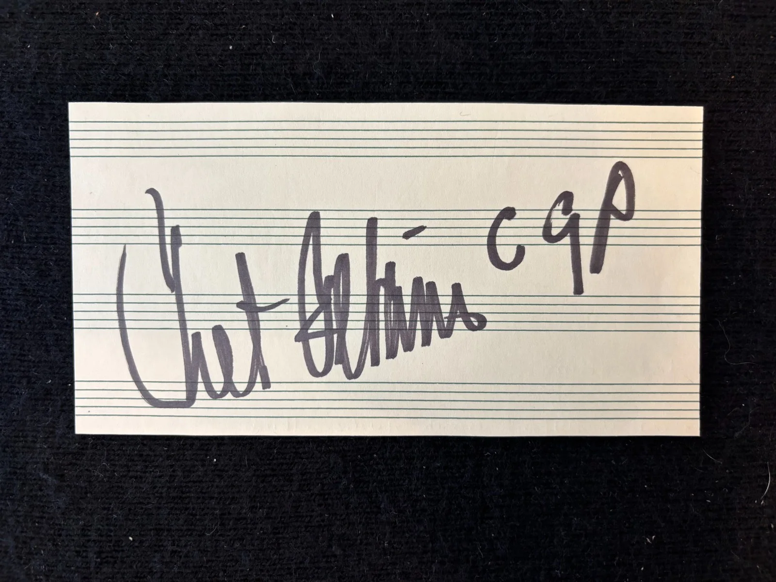 Chet Atkins — Brilliant Vintage CHET ATKINS Signed 3x5 with 8x10 Photo, image 2