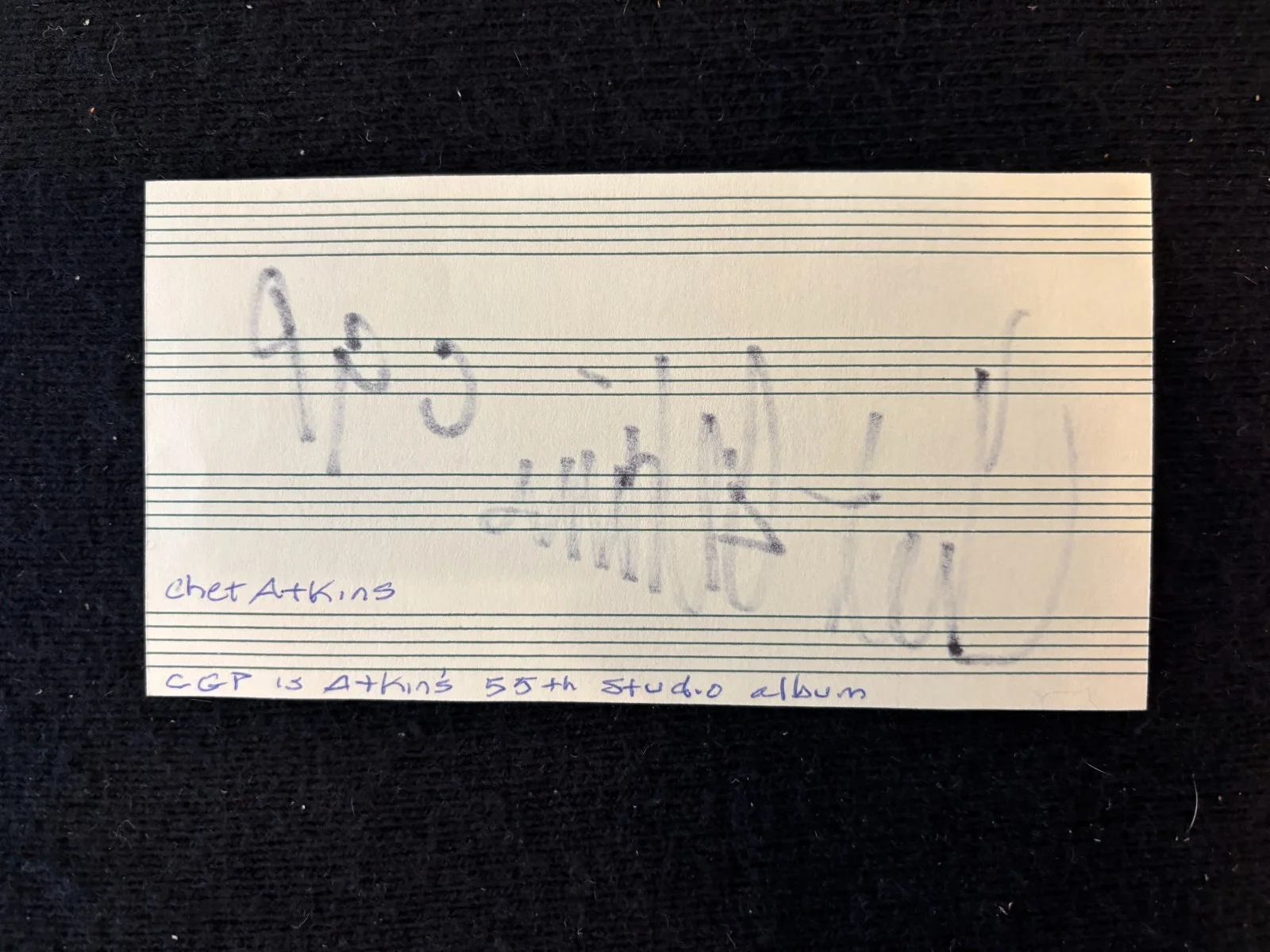 Chet Atkins — Brilliant Vintage CHET ATKINS Signed 3x5 with 8x10 Photo, image 4