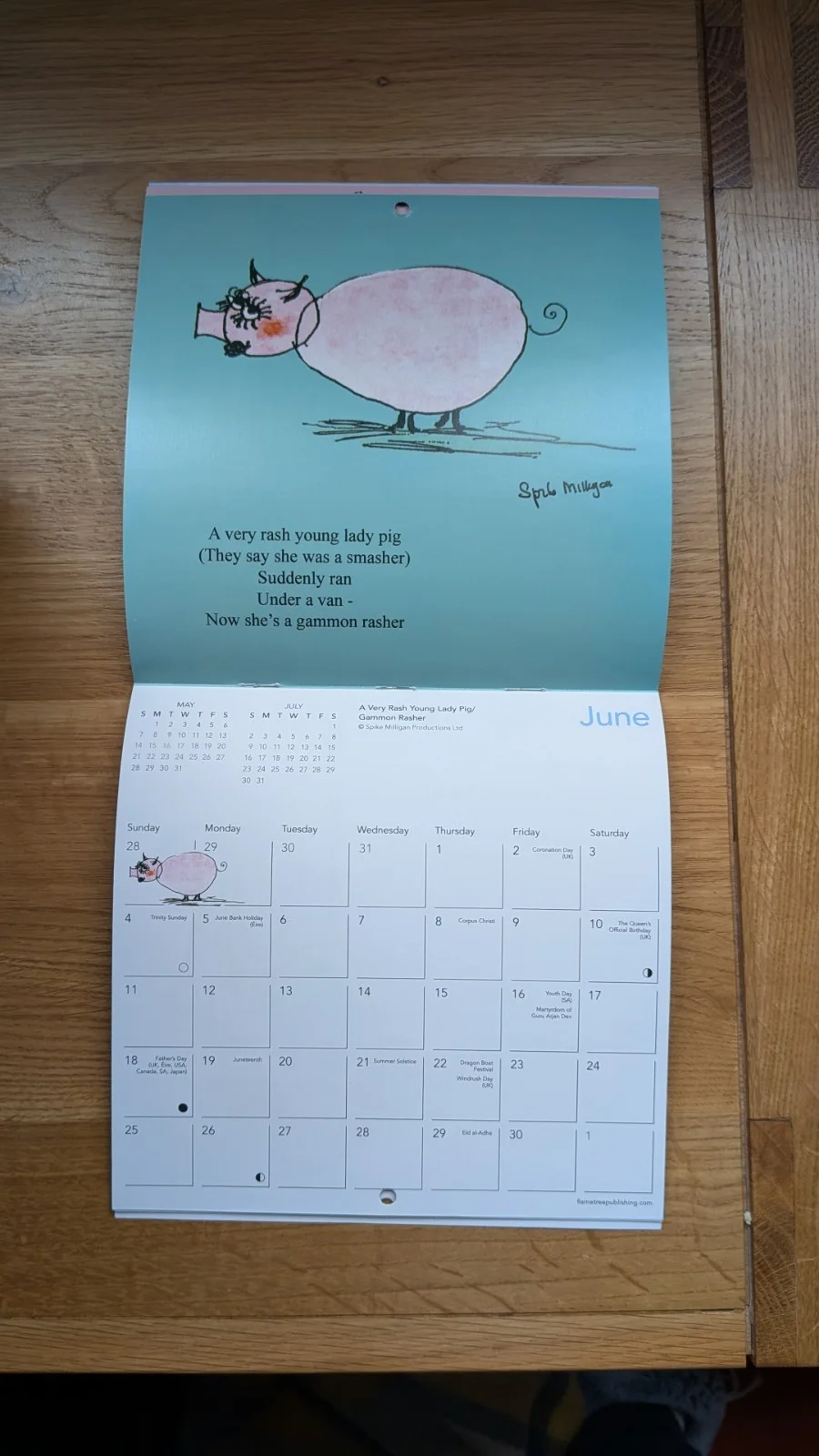 Spike Milligan Mini Wall Calendar 2023 New, image 3