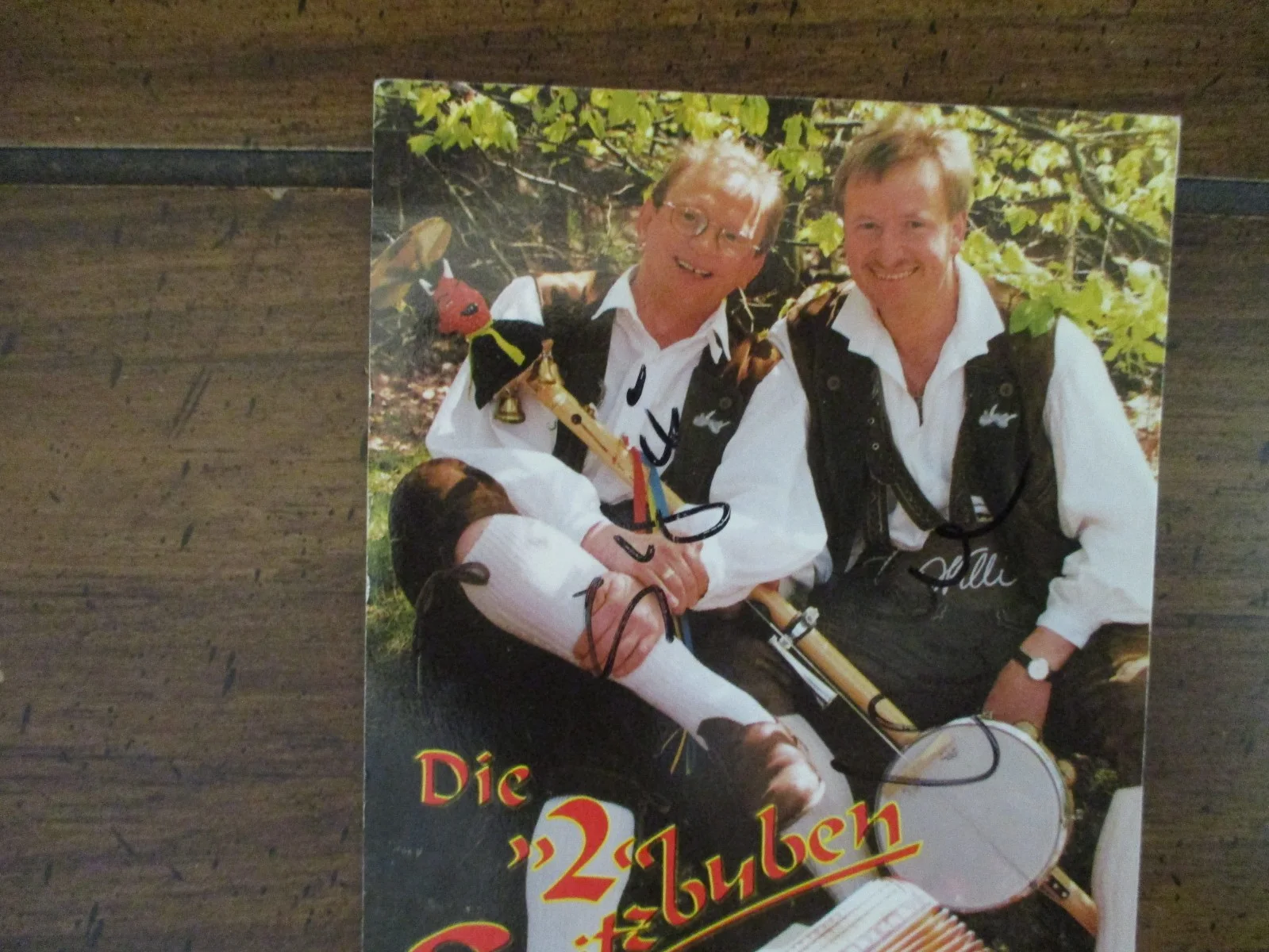 DIE "2" SPITZBUBEN Signed 4 x 6 Color Photo/Card, image 2