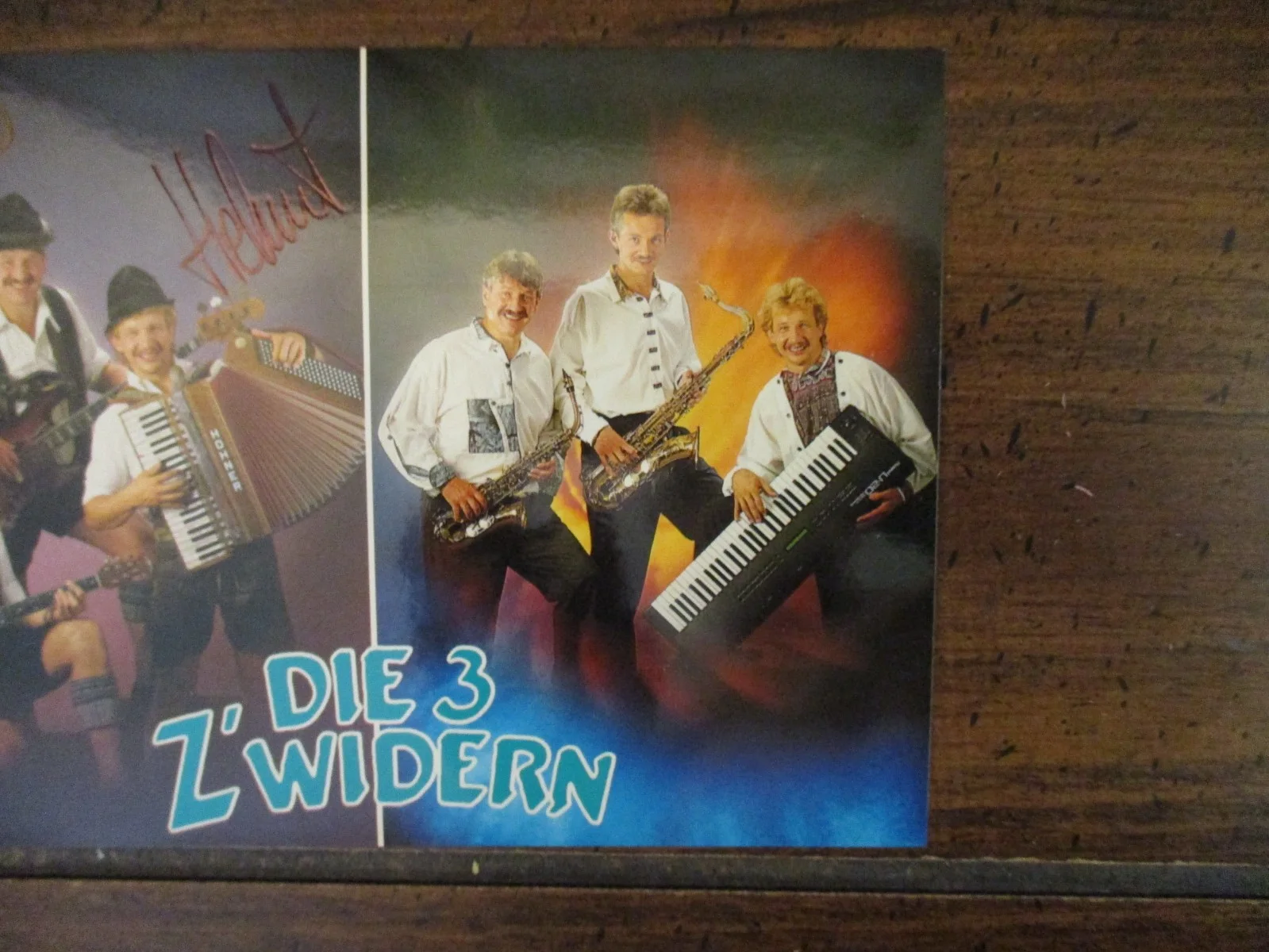 HANS SCHUSTER(Die 3 Z'Widern)/Luggi Graspointner)Signed 6 x4 Color Photo/Card, изображение 3