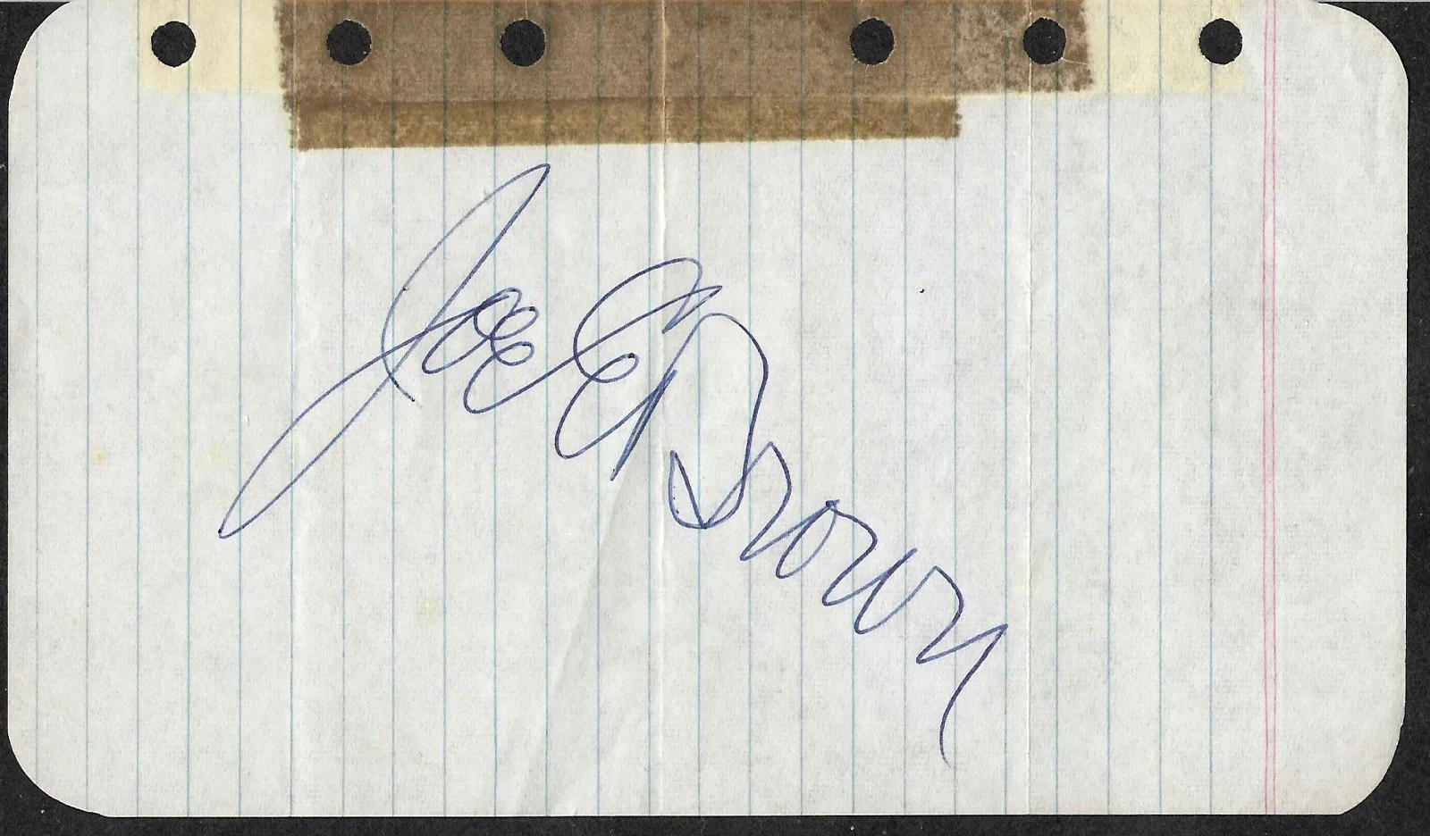 Joe E. Brown — JOE E. BROWN signature piece autograph with COA .. Some Like It Hot .. nice, изображение 2