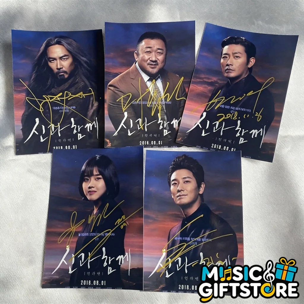 Along with the Gods Ha Jung Woo Ju Ji Hun Photo Autographed Photo K-POP 2018 #MU, изображение 2