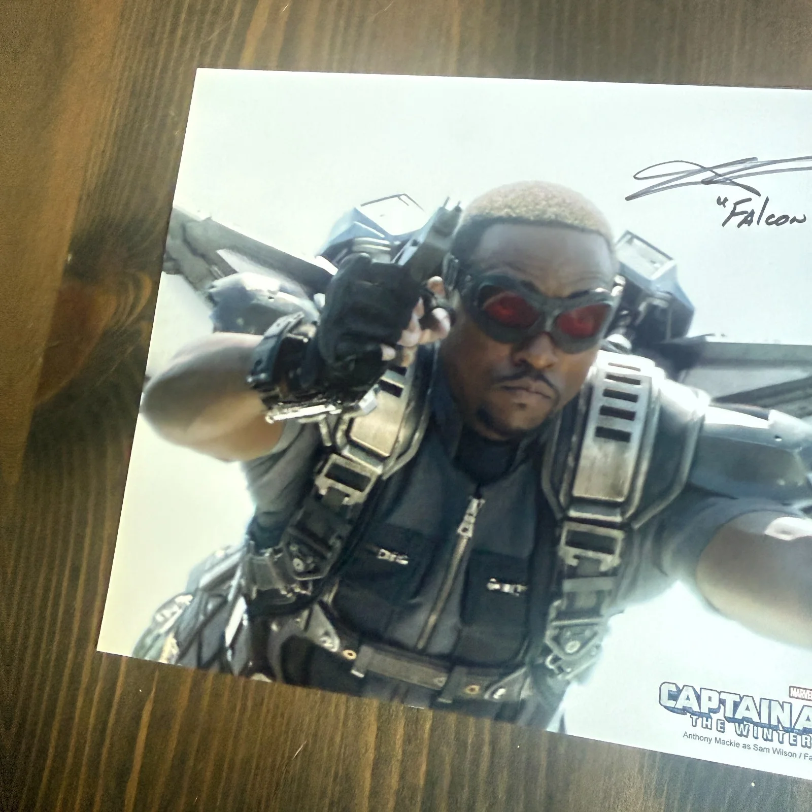 FALCON WINTER SOLIDER BASE AUTO ANTHONY MACKIE AVENGERS 8x10, image 5