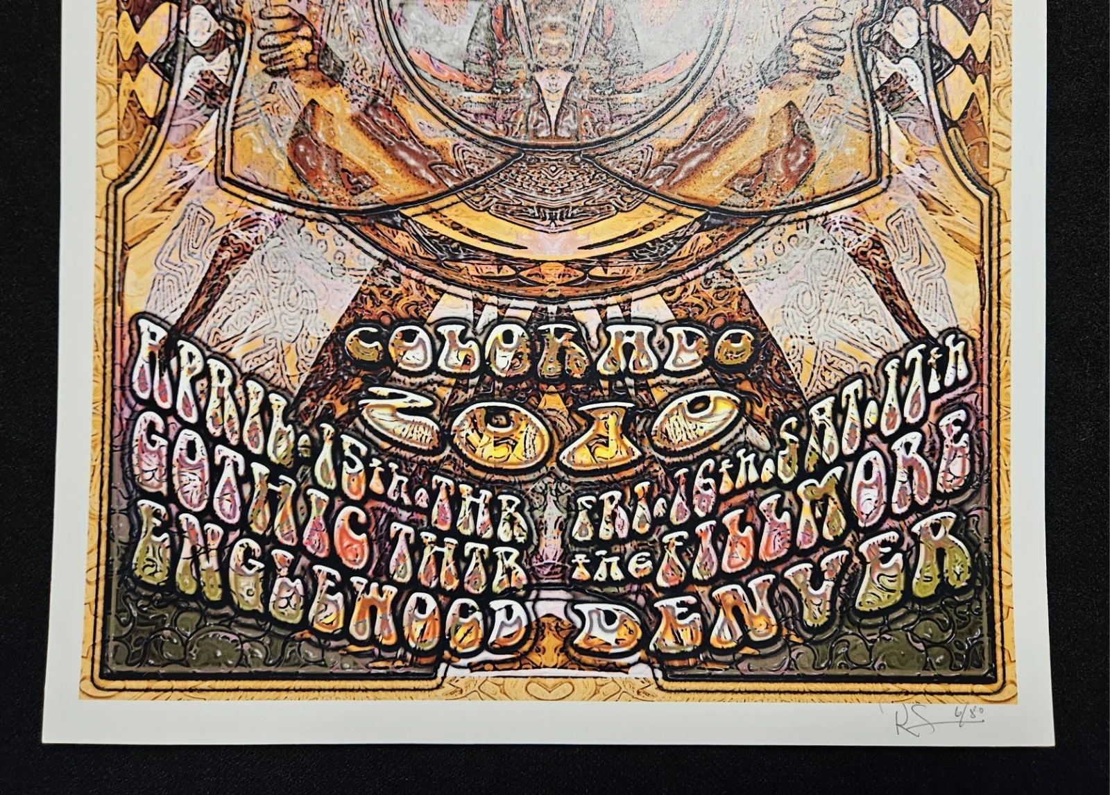 6/80 Signed Ltd Ed MOE Art Print Concert Poster Gothic Thtr Denver Colorado 2010, image 4