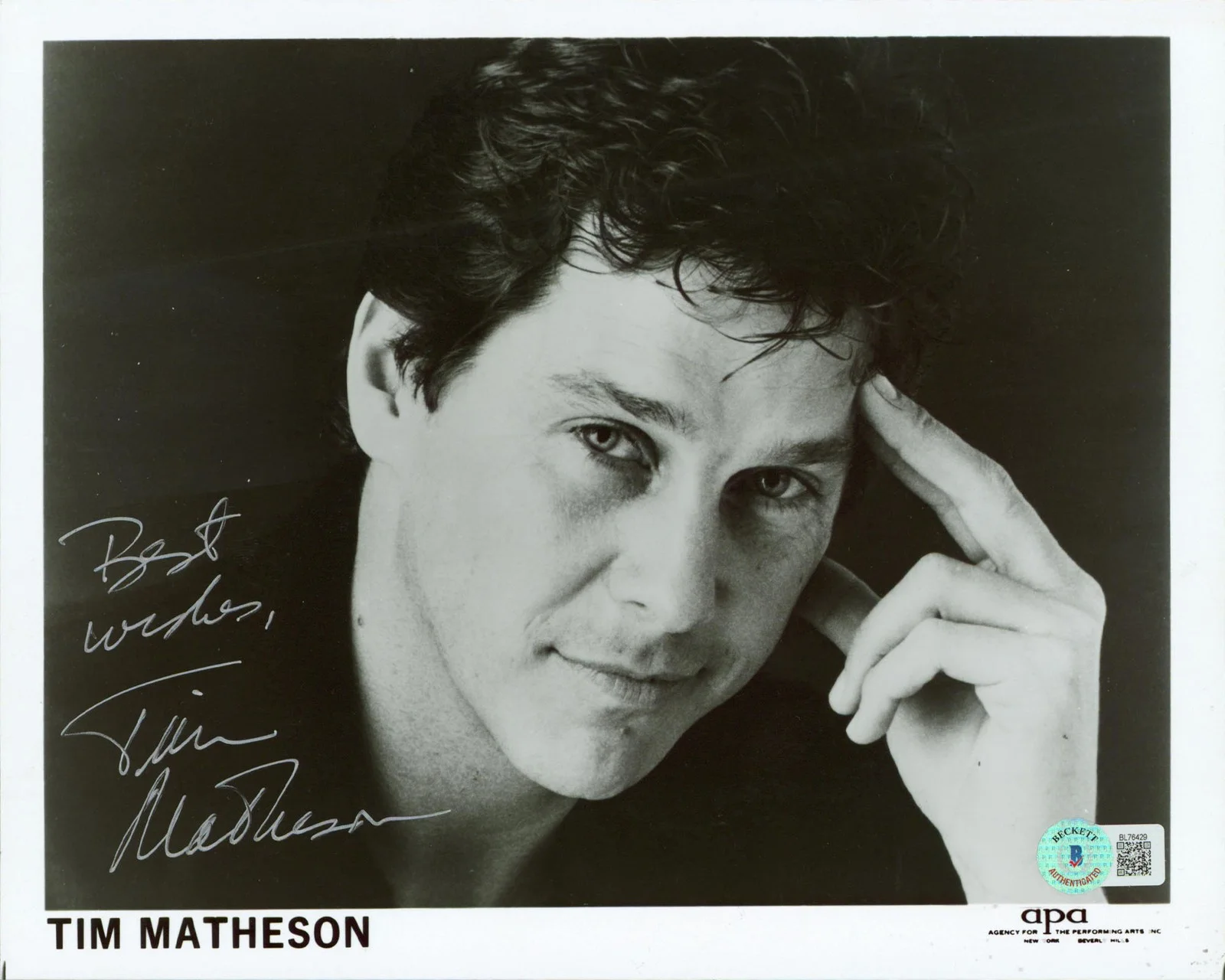 Tim Matheson — Tim Matheson The West Wing "Best Wishes" Authentic Signed 8x10 Photo BAS BL76429