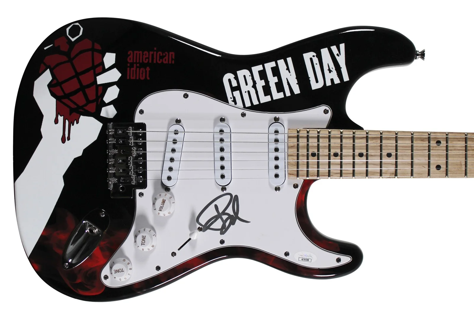 Billie Joe Armstrong — Billie Joe Armstrong Green Day Authentic Signed Electric Guitar JSA #AJ36388