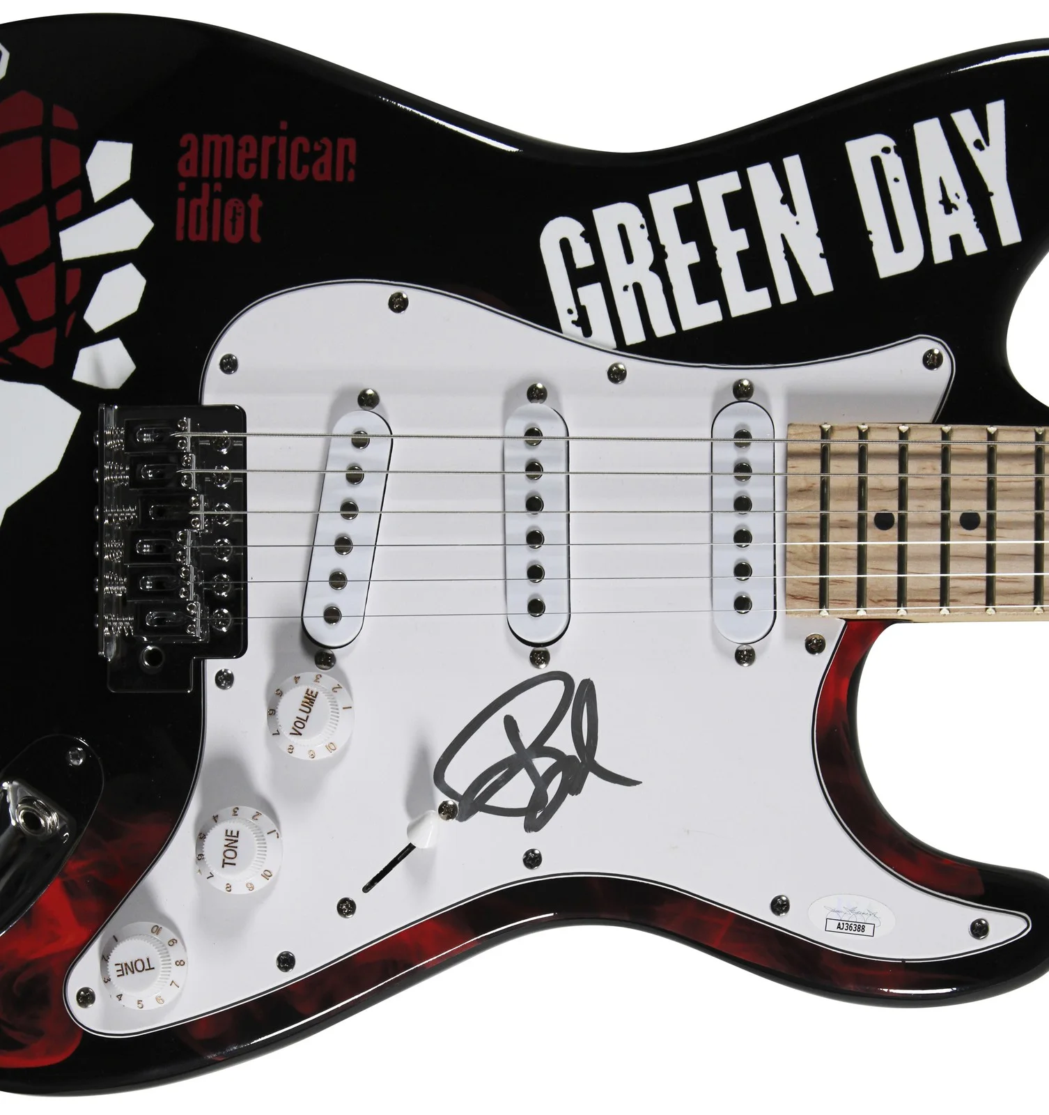 Billie Joe Armstrong — Billie Joe Armstrong Green Day Authentic Signed Electric Guitar JSA #AJ36388, изображение 2