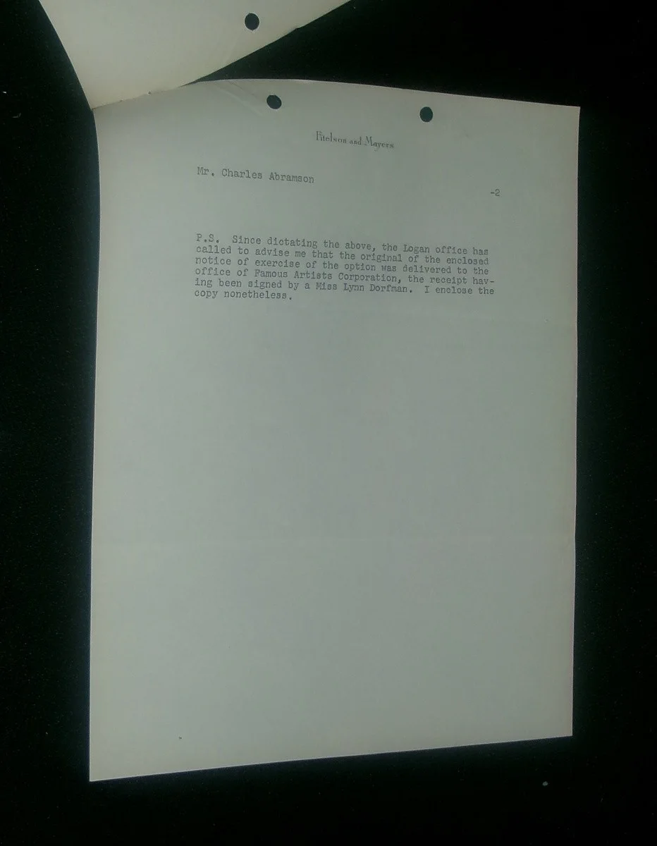 JANE FONDA Execution Of Contract Change PARRISH & WALK WILD SIDE Floria Lasky #3, изображение 2