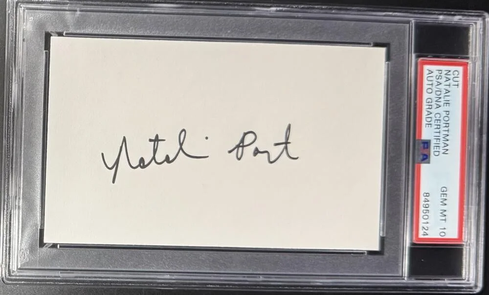 Natalie Portman — Natalie Portman Signed Autograph Star Wars PSA/DNA Gem 10 Encapsulated 3x5 Card