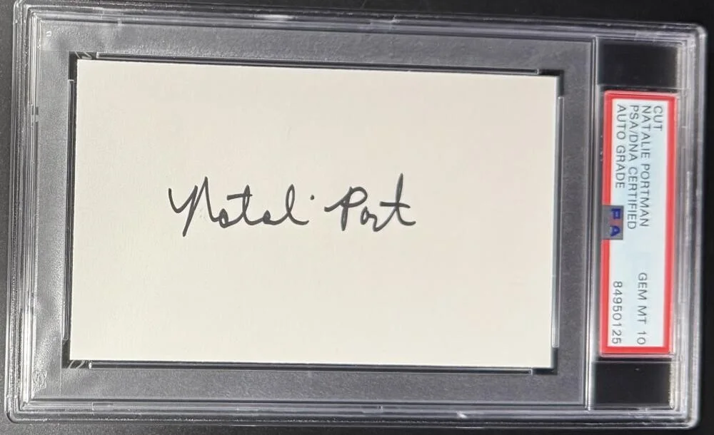 Natalie Portman — Natalie Portman Star Wars Signed Autograph PSA/DNA Gem 10 Encapsulated 3x5 Card