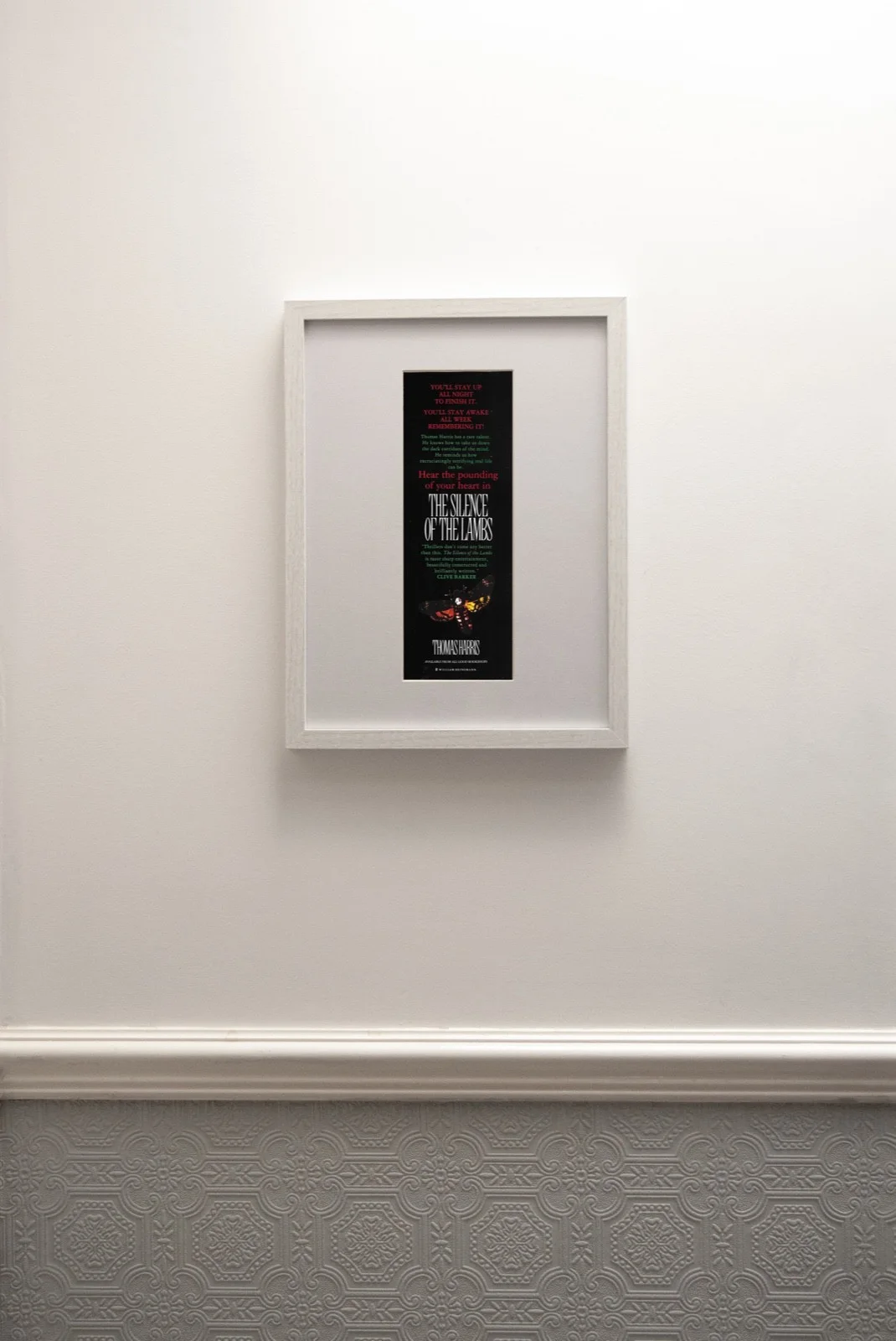 THE SILENCE OF THE LAMBS+BOOK+FRAMED ORIGINAL PRESS AD POSTER+1989, image 2