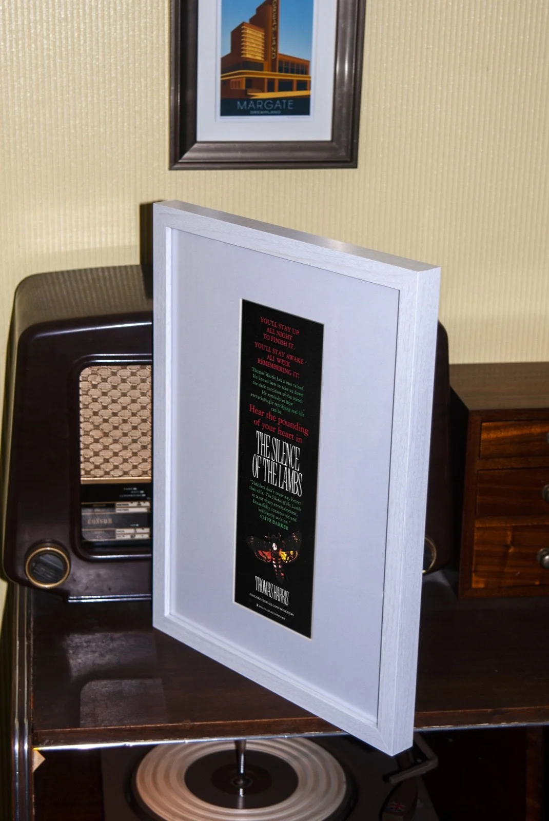 THE SILENCE OF THE LAMBS+BOOK+FRAMED ORIGINAL PRESS AD POSTER+1989, image 3