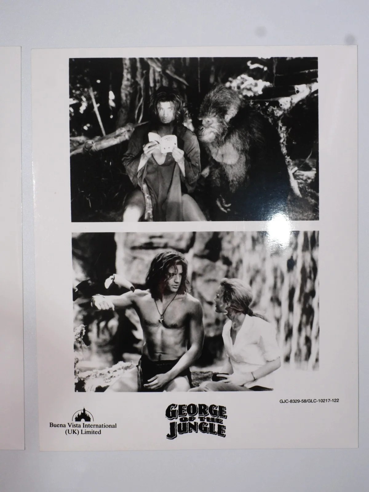 Vintage George of The Jungle Black and White Lobby Cards x2 Brendan Fraser, изображение 3