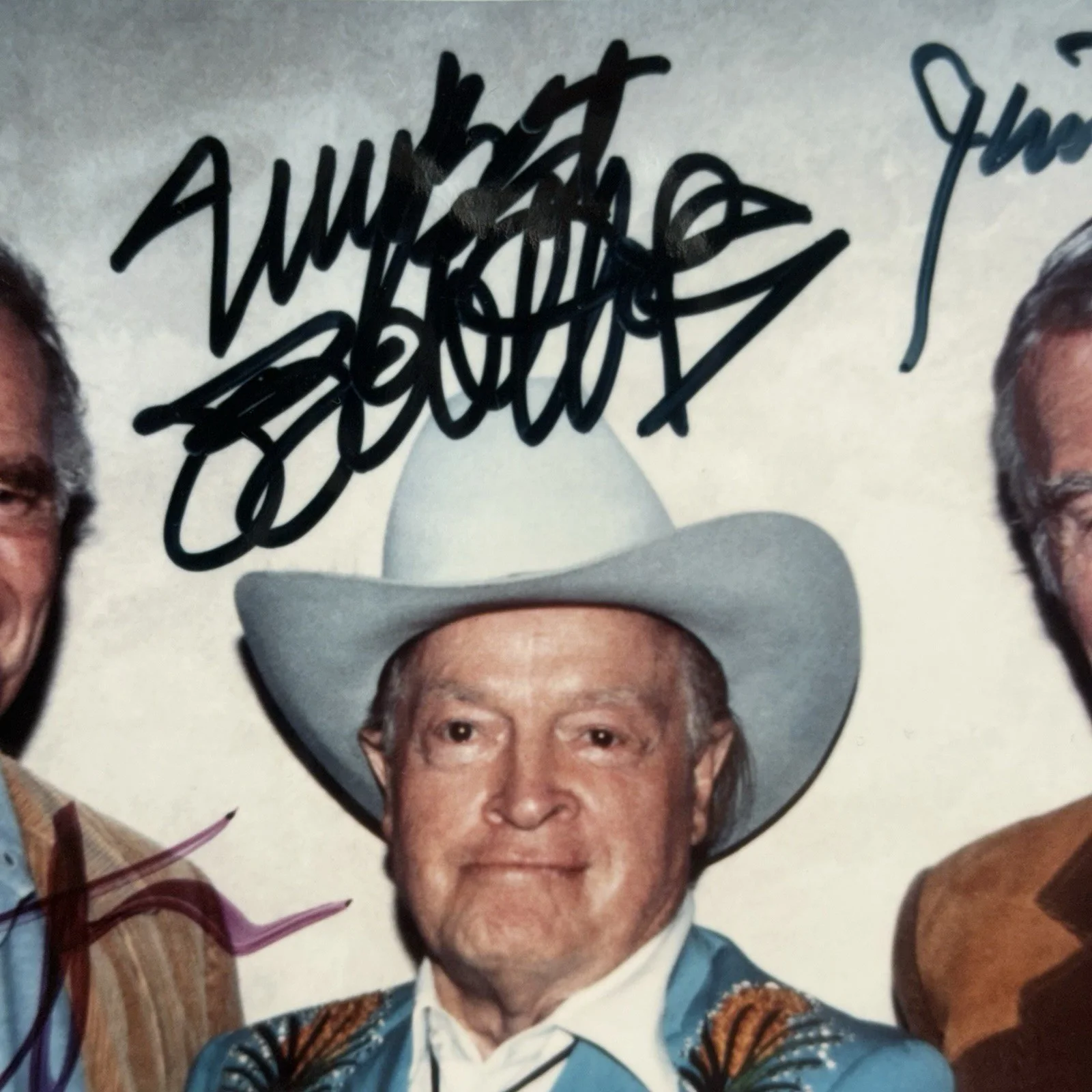 Hugh O’brian, Charlton Heston, Bob Hope, Jimmy Stewart — COWBOY ACTORS Autographed By 3 of 4 Charlton Heston, Bob Hope, Jimmy Stewart, изображение 4