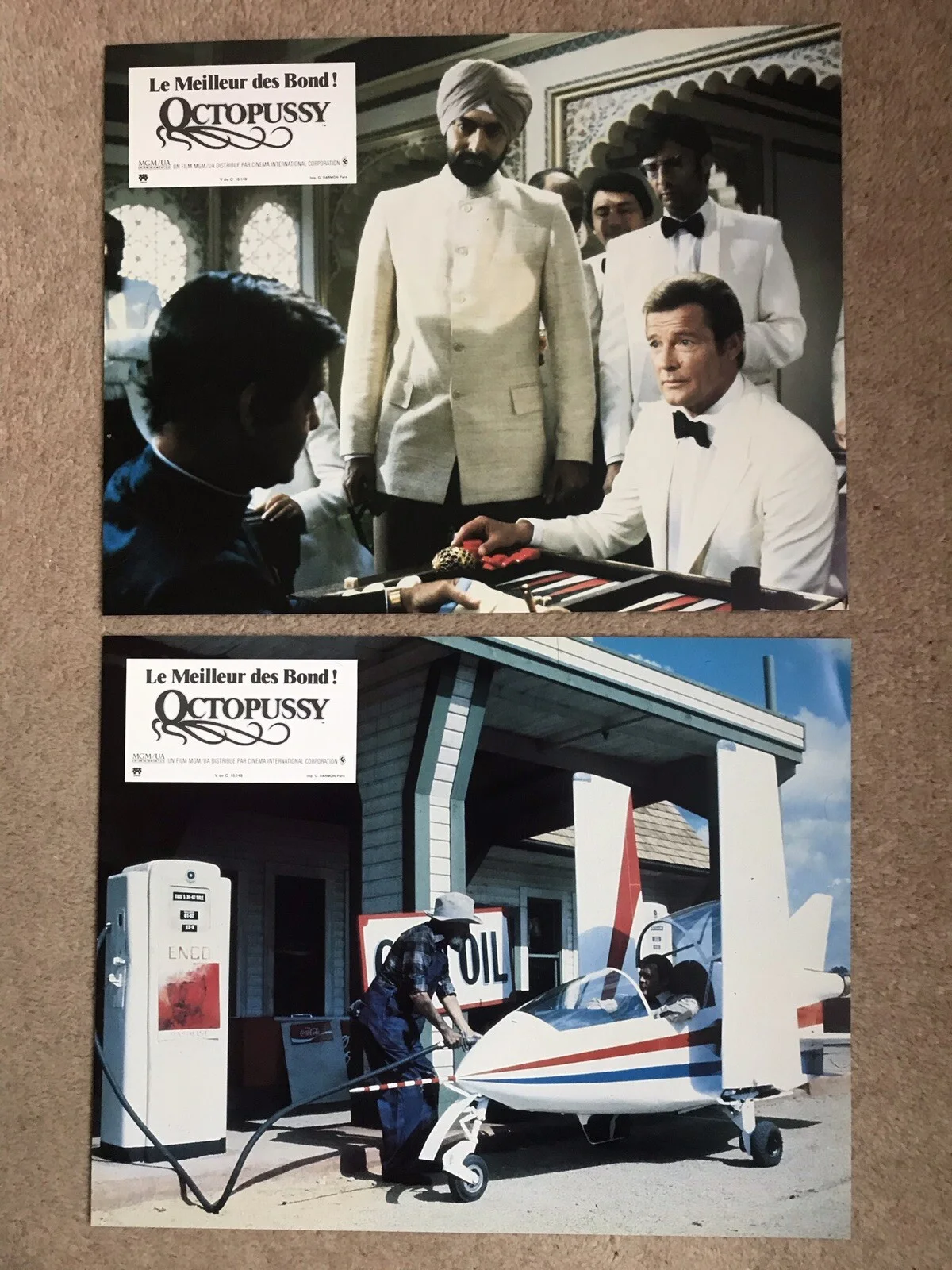 8 James Bond Octopussy French Lobby Cards In Envelope, image 2