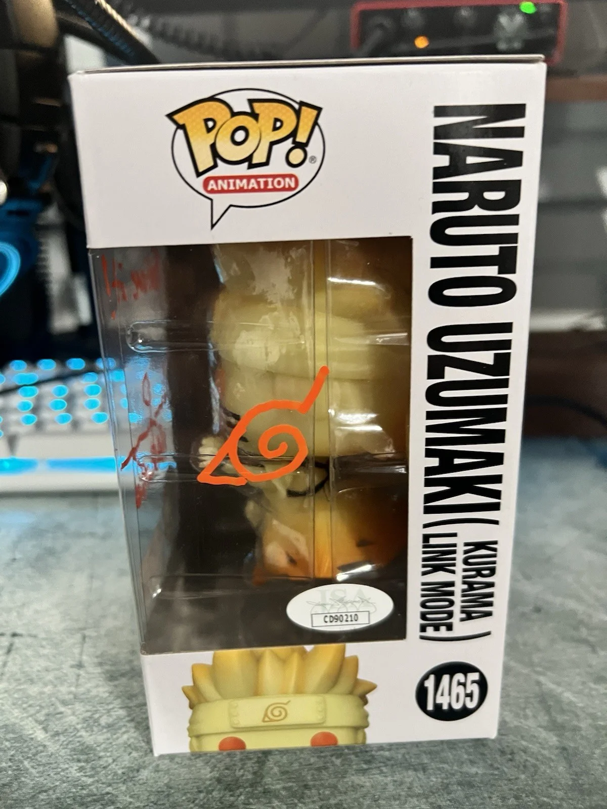 Naruto — Funko Pop Naruto Shippuden Naruto Uzumaki Kurama Link Mode Autographed JSA, image 2