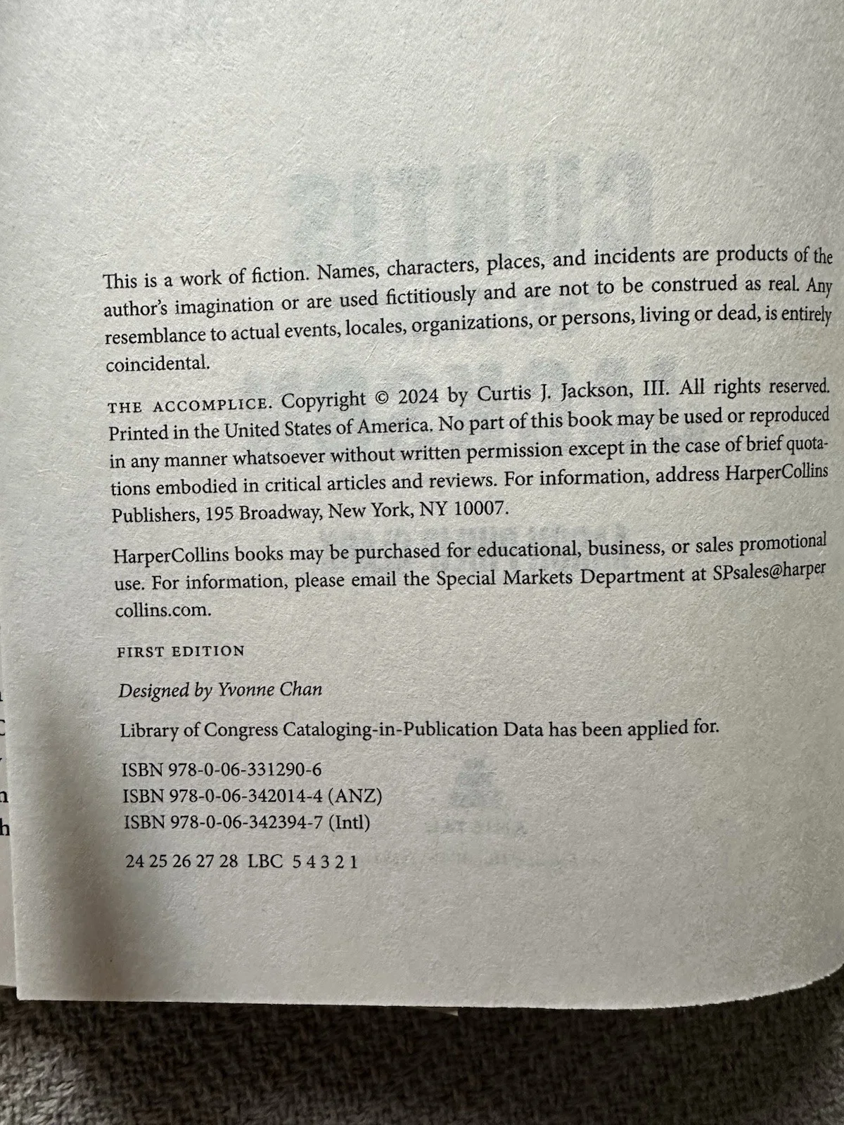 Curtis Jackson 50 Cent Signed The Accomplice First Edition Hardcover Book, image 4