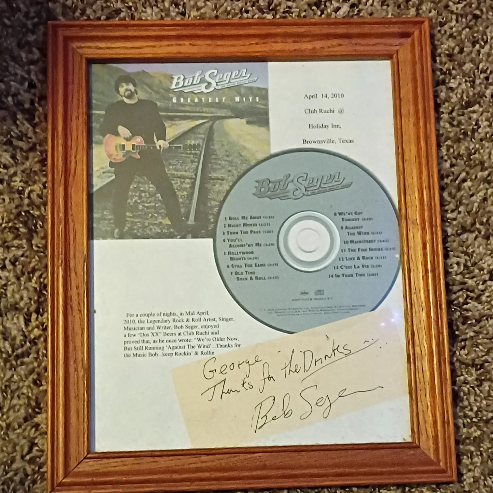 Rock n Roll Hall of Fame Bob Seger Collectible, image 3