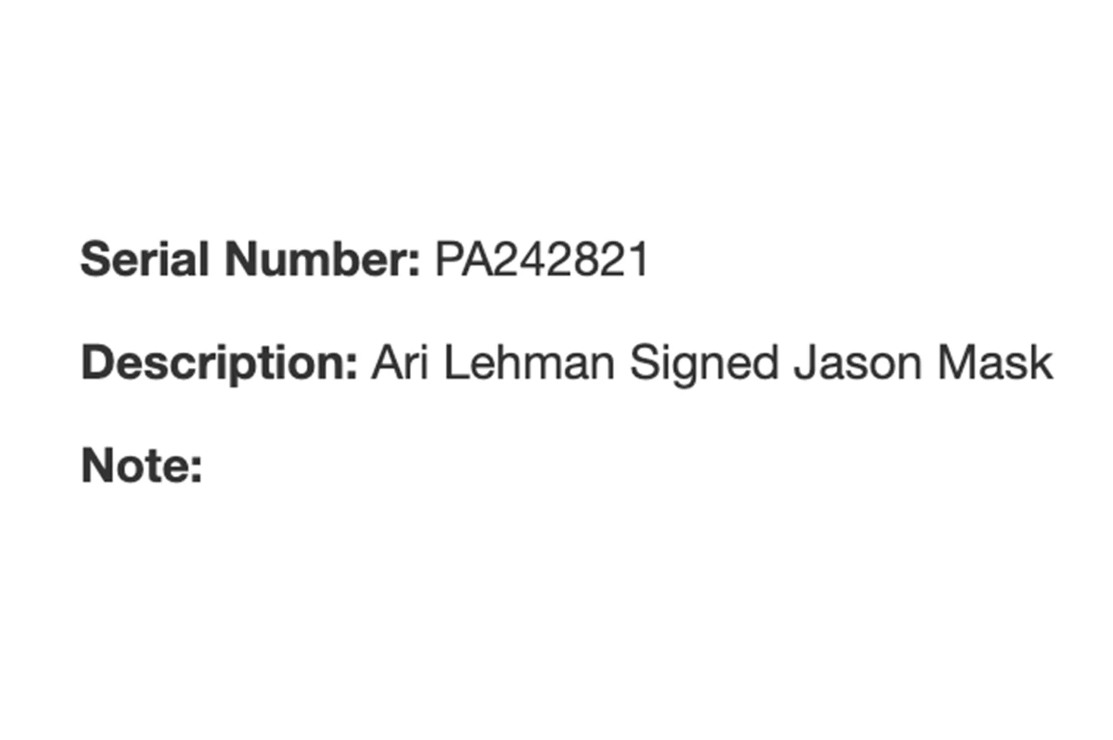 Ari Lehman — Ari Lehman Autographed Yellow 'Friday The 13th' Jason Mask (PA), image 4