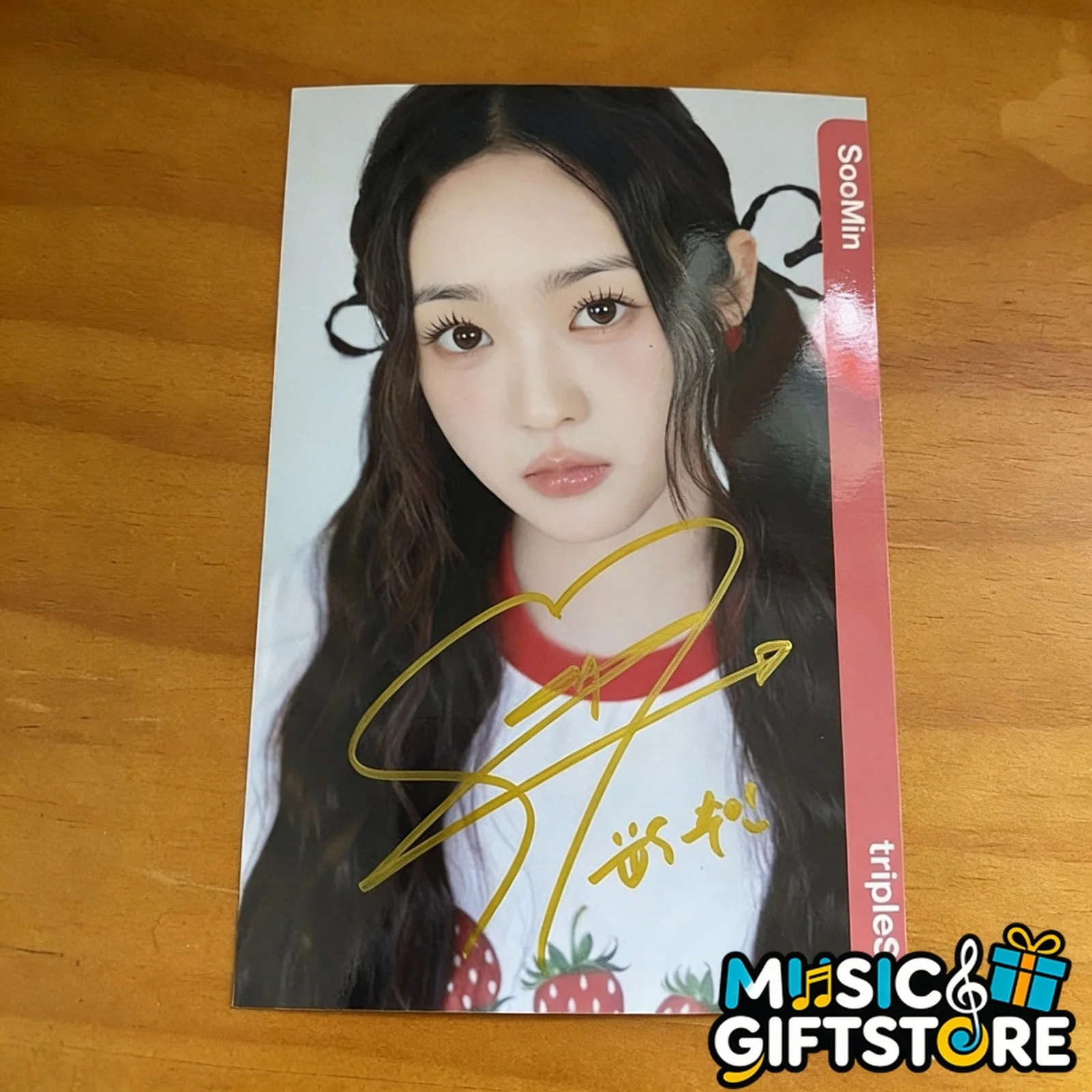 tripleS Soomin Autographed Signed Photo Picture K-POP 4*6 2025B #MUGS, изображение 3
