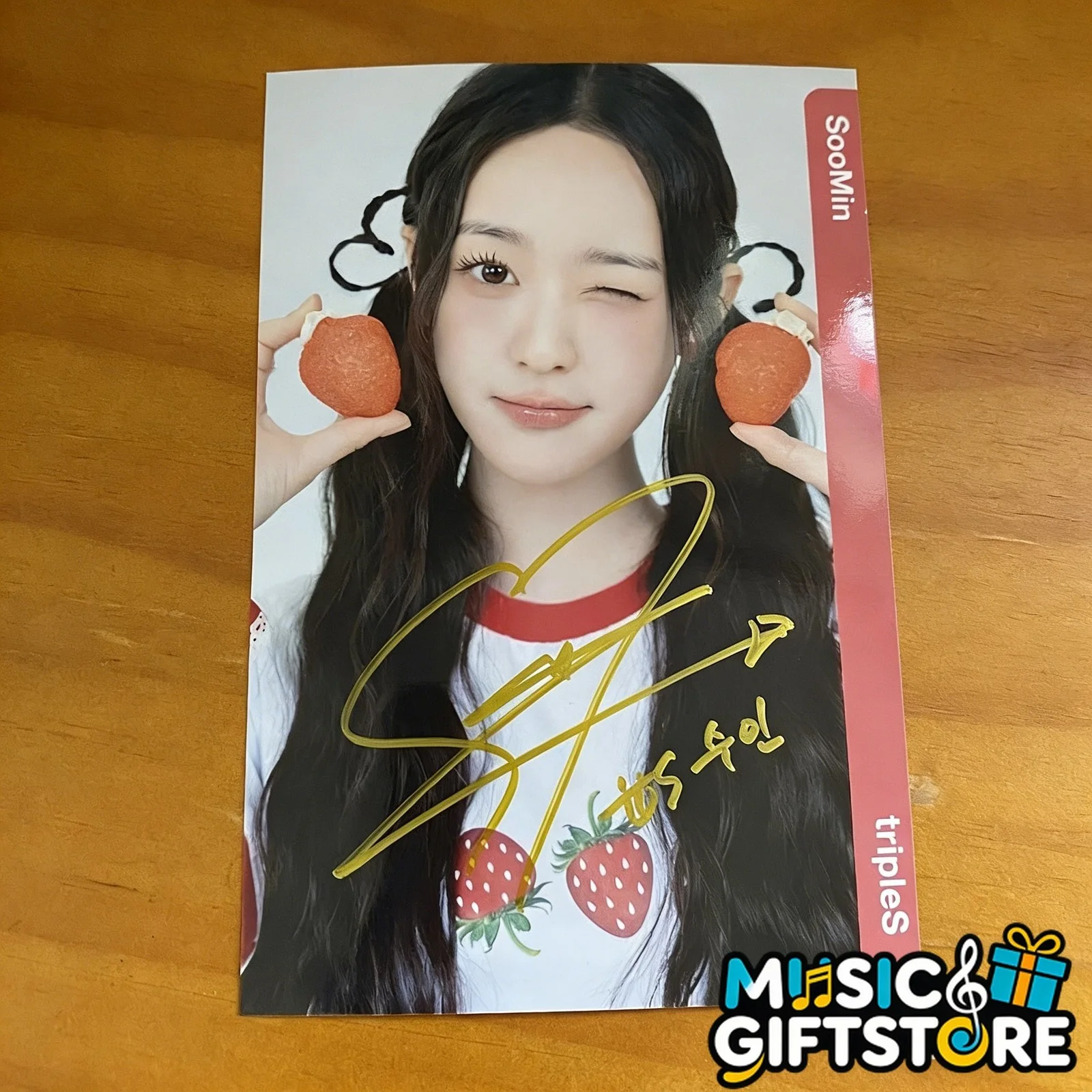 tripleS Soomin Autographed Signed Photo Picture K-POP 4*6 2025B #MUGS, изображение 4