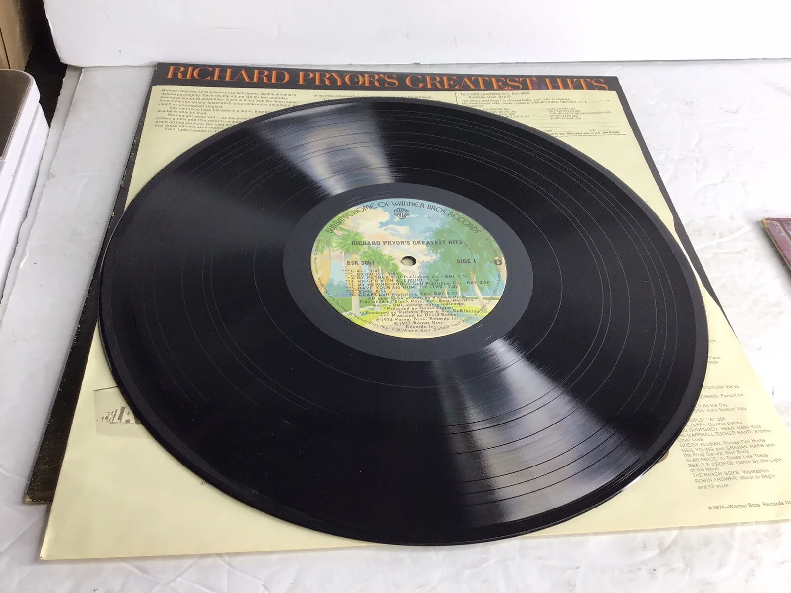 Richard Pryor's Greatest Hits 33 Vinyl LP Record 1977 WB PreOwned Nice Condition, image 5