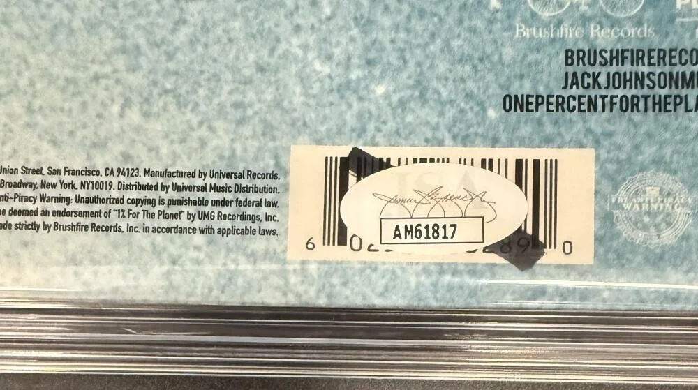 Jack Johnson — Jack Johnson Signed Autograph To The Sea Vinyl Record Album LP AMG JSA COA, image 2
