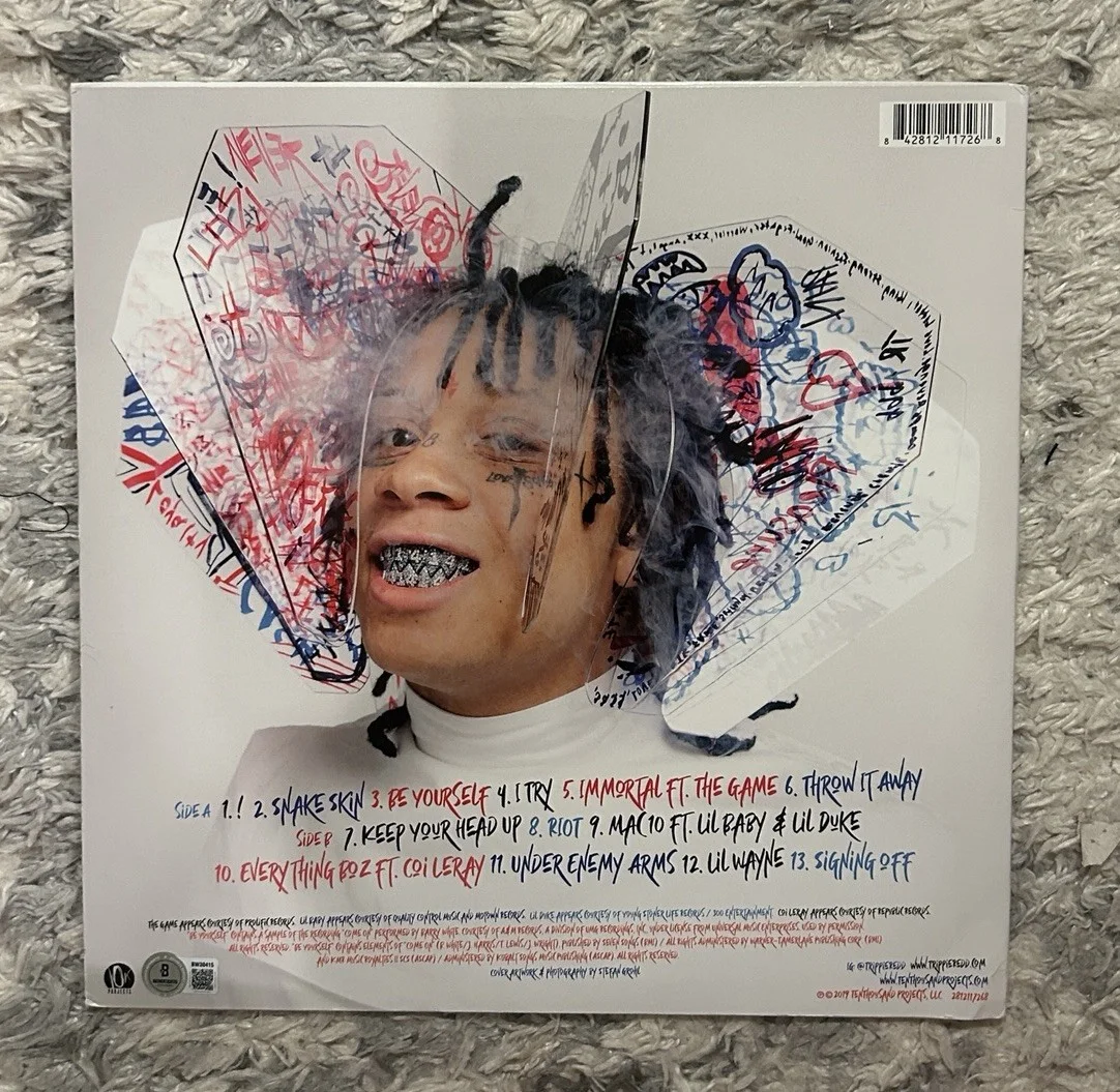 Trippie Redd Signed Autographed Vinyl LP "!" Beckett COA Authenticated RARE, image 4