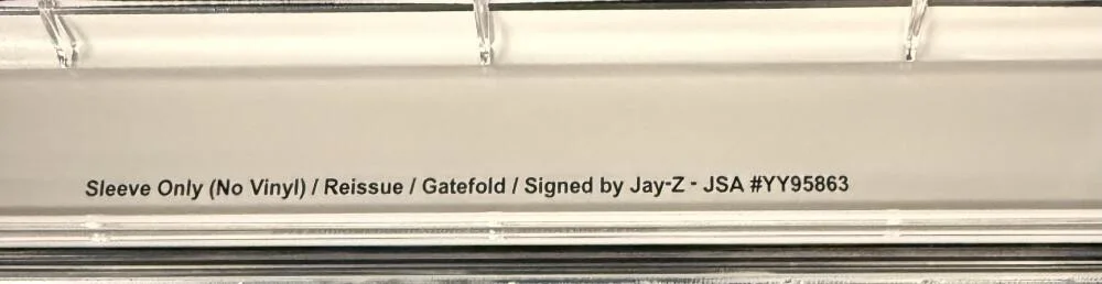Jay-z — Jay-Z Sean Carter Signed Autograph The Black Album Vinyl Record AMG w/ JSA COA, image 2