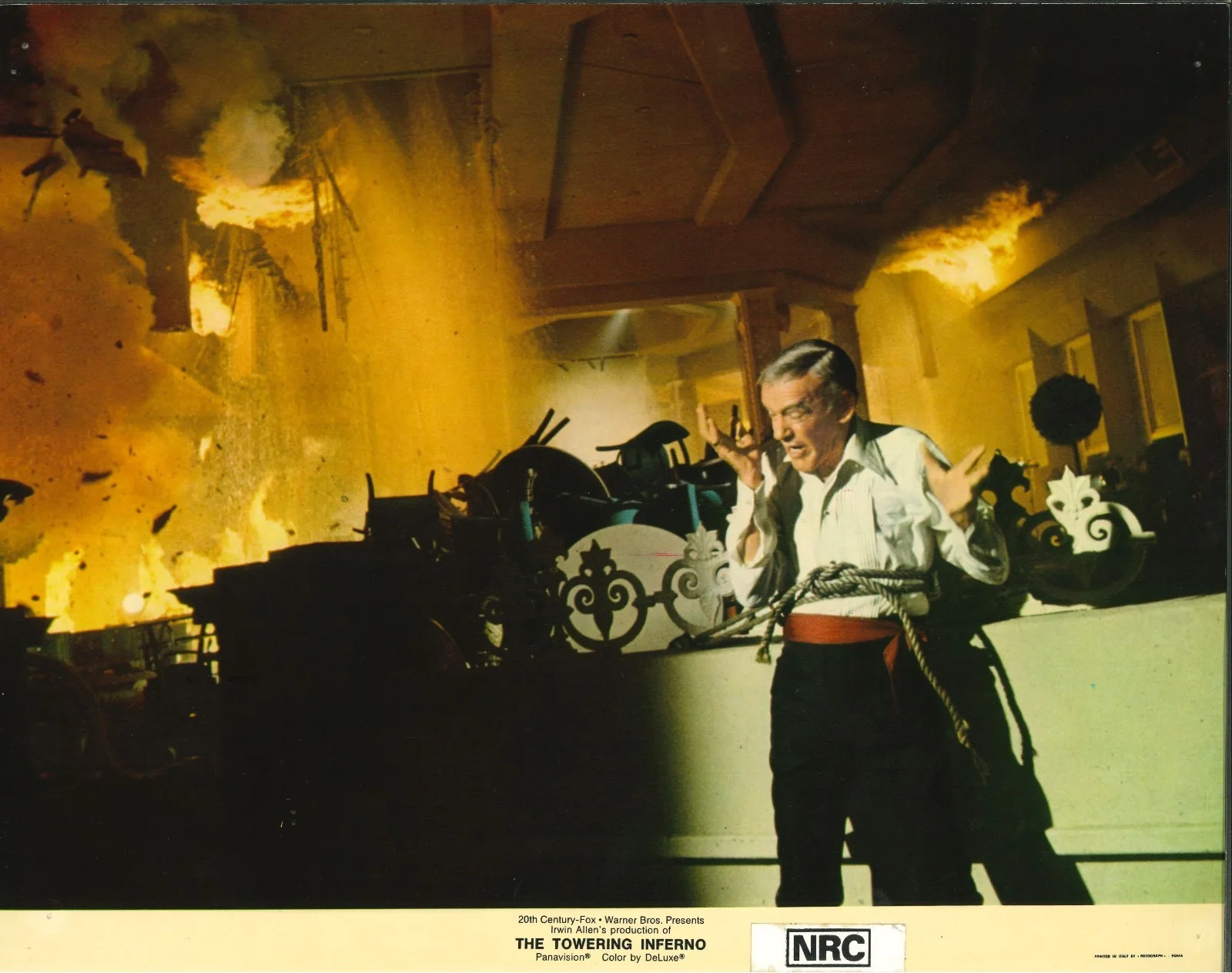 Towering Inferno 7x ORIGINAL US Lobby Cards Paul Newman Steve McQueen, image 3
