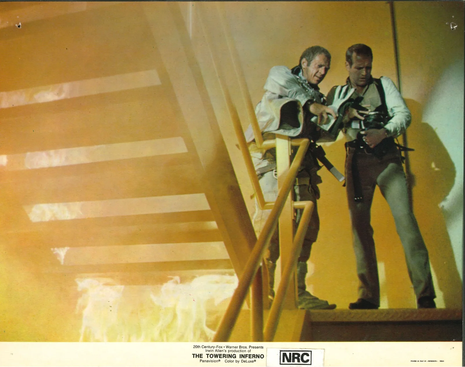 Towering Inferno 7x ORIGINAL US Lobby Cards Paul Newman Steve McQueen, image 5