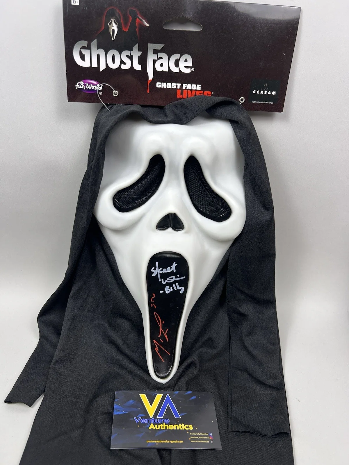 Matthew Lillard, Skeet Ulrich — Matthew Lillard, Skeet Ulrich Signed Ghost Face Scream Mask w/ JSA WITNESS COA, image 4