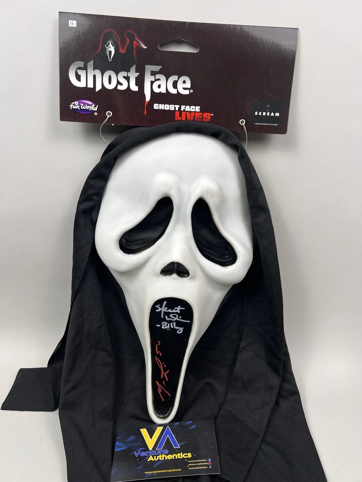 Matthew Lillard, Skeet Ulrich — Matthew Lillard, Skeet Ulrich Signed Ghost Face Scream Mask w/ JSA WITNESS COA, image 5
