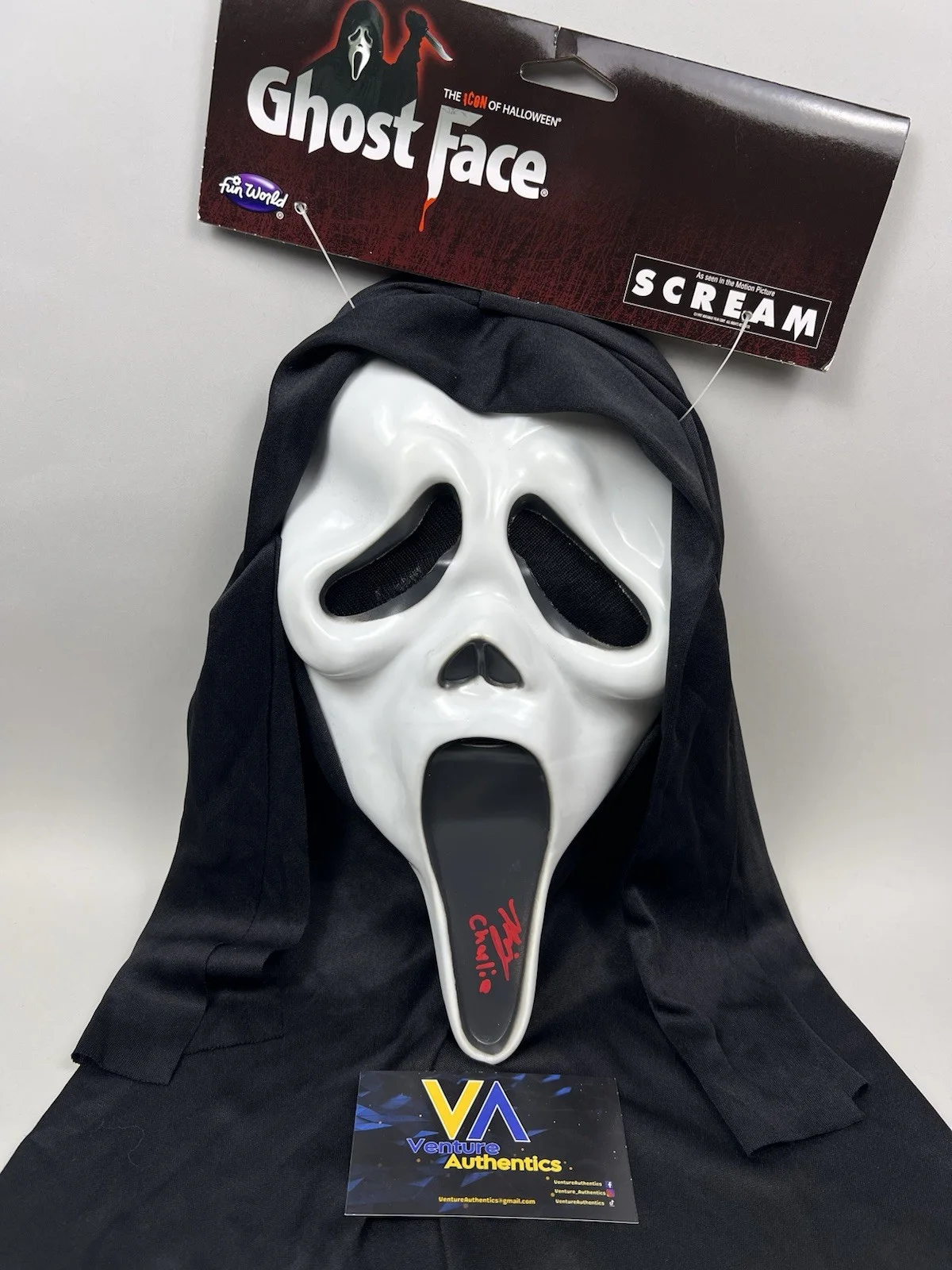 Rory Culkin — Rory Culkin Signed Ghost Face Fun World Scream Mask w/ JSA WITNESS COA