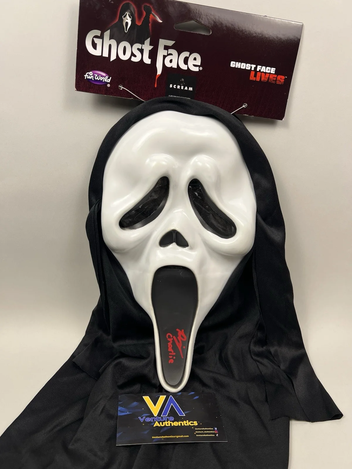 Rory Culkin — Rory Culkin Signed Ghost Face Fun World Scream Mask w/ JSA WITNESS COA, изображение 4