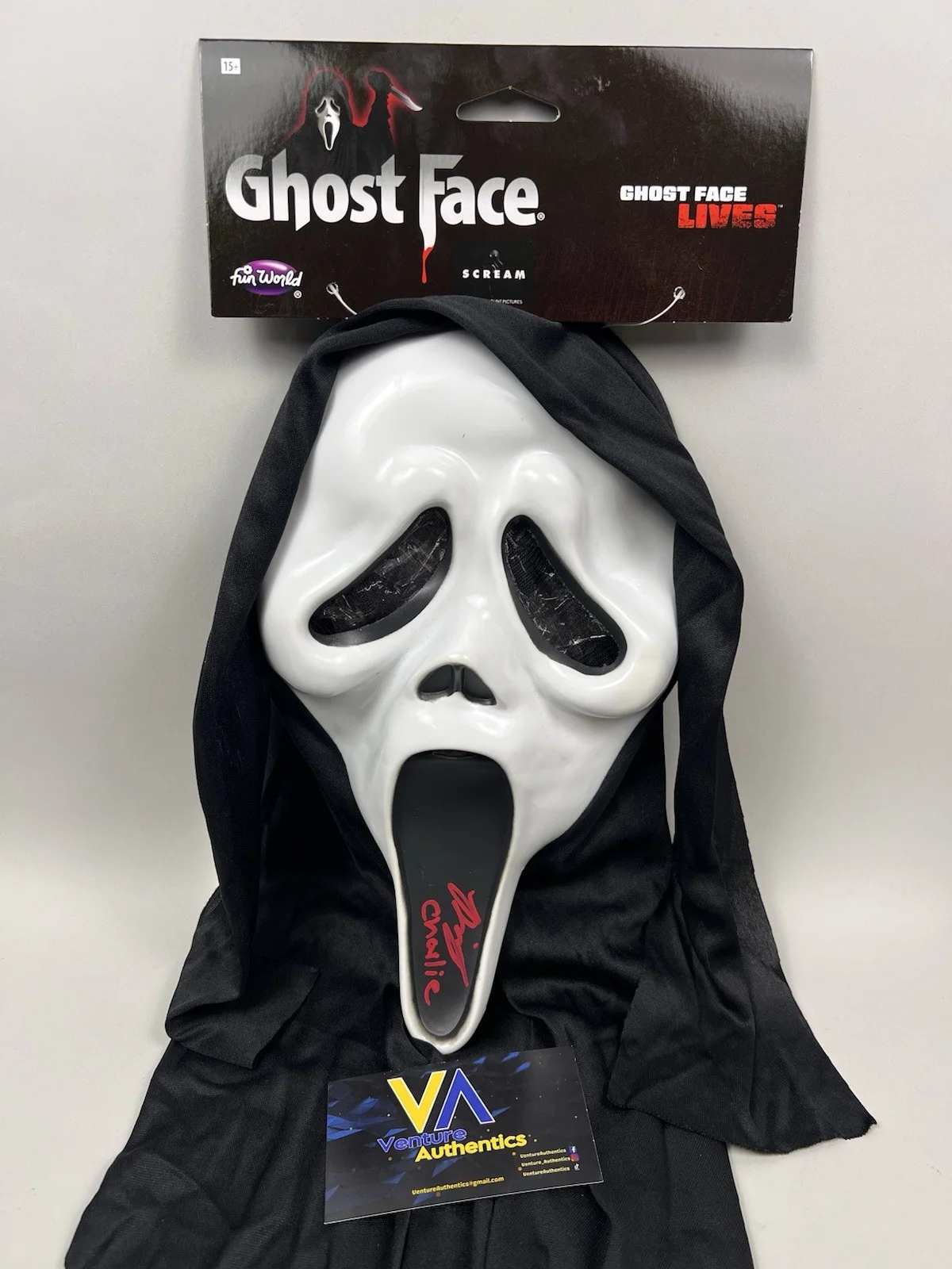 Rory Culkin — Rory Culkin Signed Ghost Face Fun World Scream Mask w/ JSA WITNESS COA, изображение 5