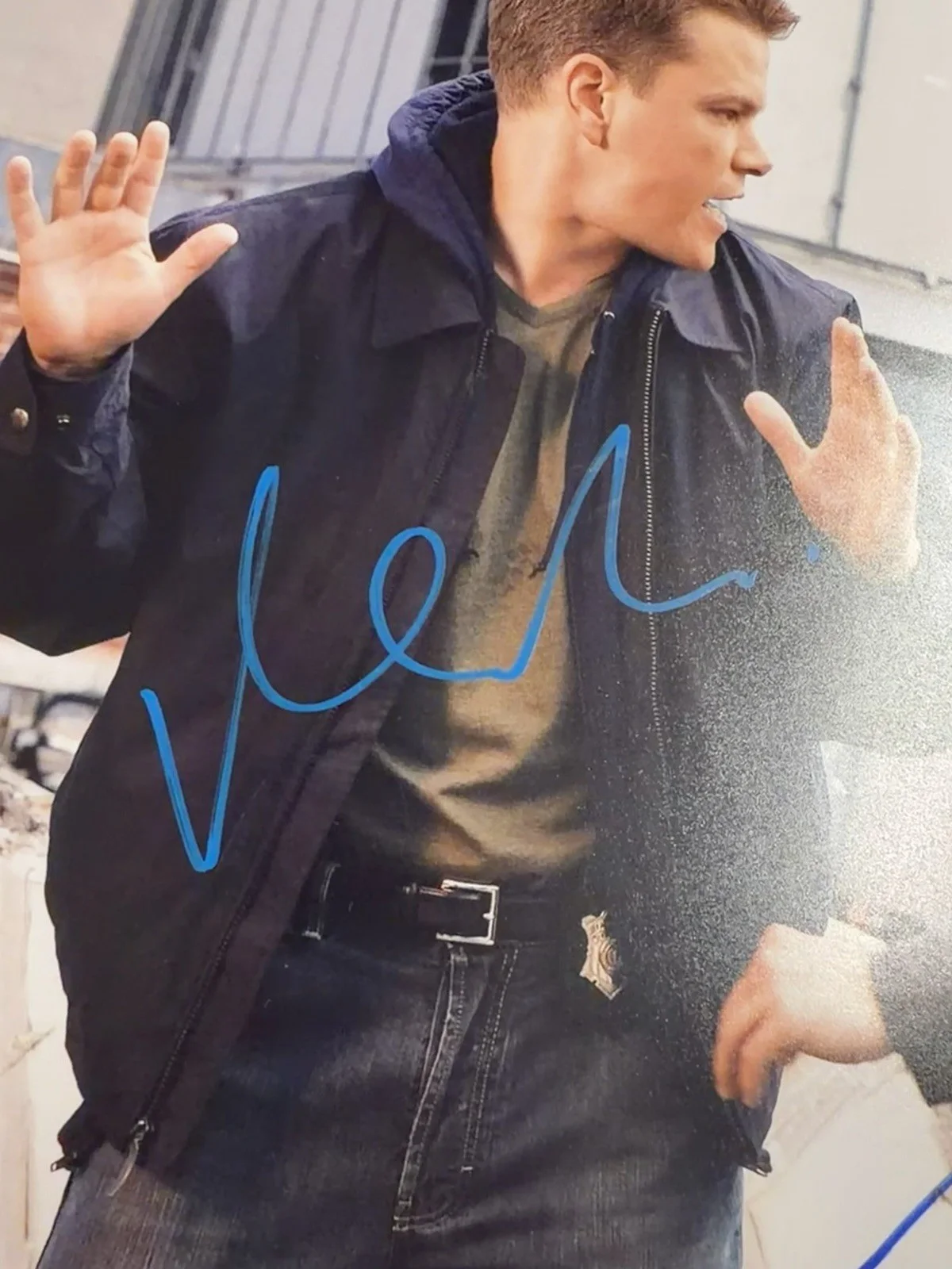 Leonardo Dicaprio — Leonardo Dicaprio Matt Damon Signed 11x14 Photo The Departed Autograph Beckett, изображение 2