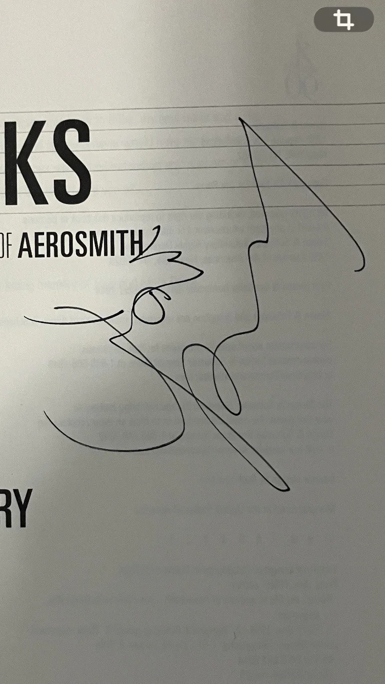 JOE PERRY SIGNED/AUTOGRAPHED ROCKS BOOK WITH COA AEROSMITH, image 3