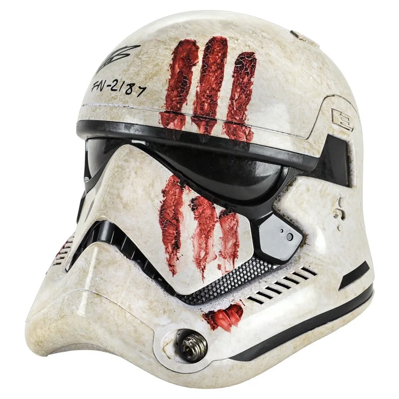 John Boyega — John Boyega Autographed Star Wars First Order Stormtrooper Bloody Helmet FN-2187, image 3