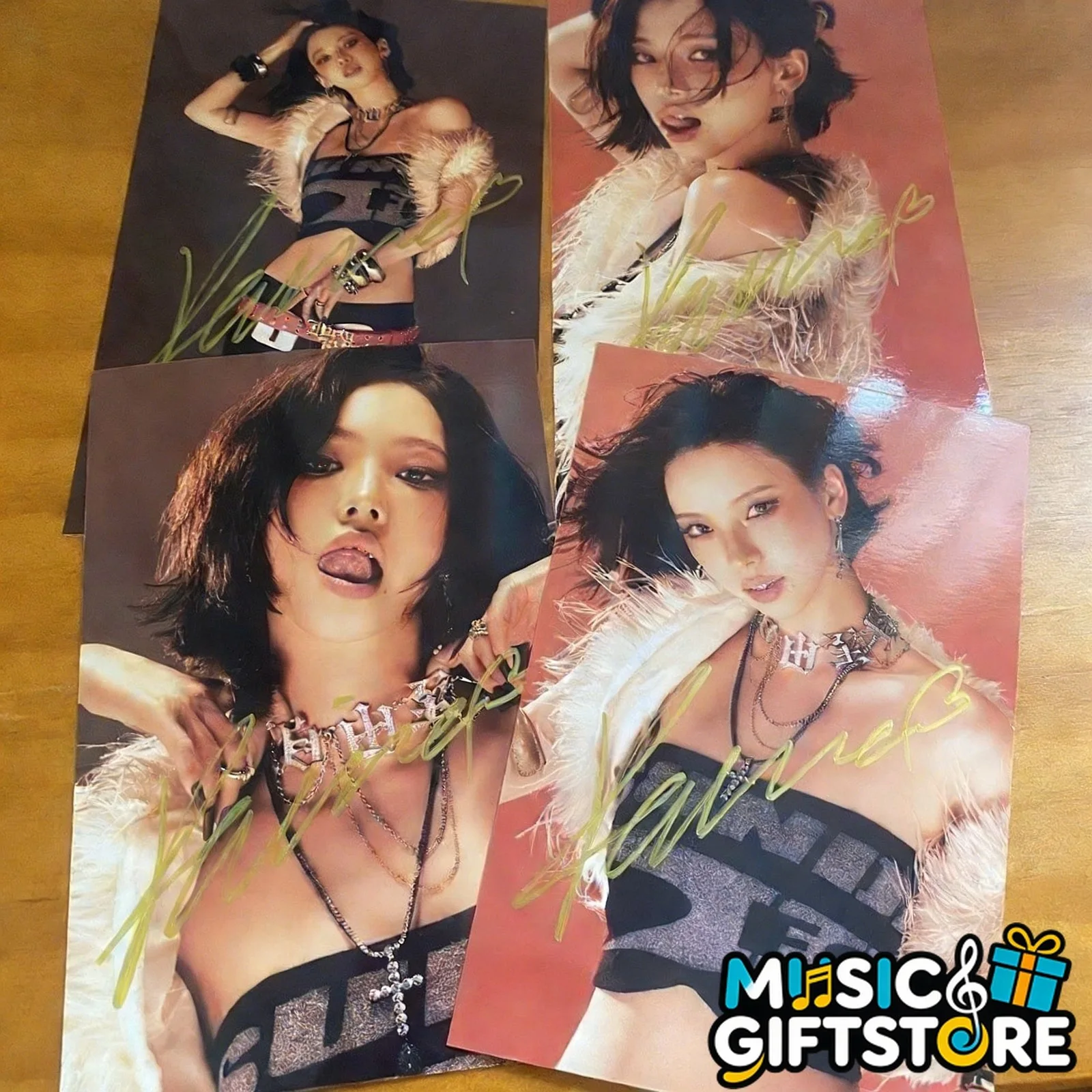 aespa KARINA Autographed Signed Photo K-POP Collection 4*6 2025A #MUGS, image 2