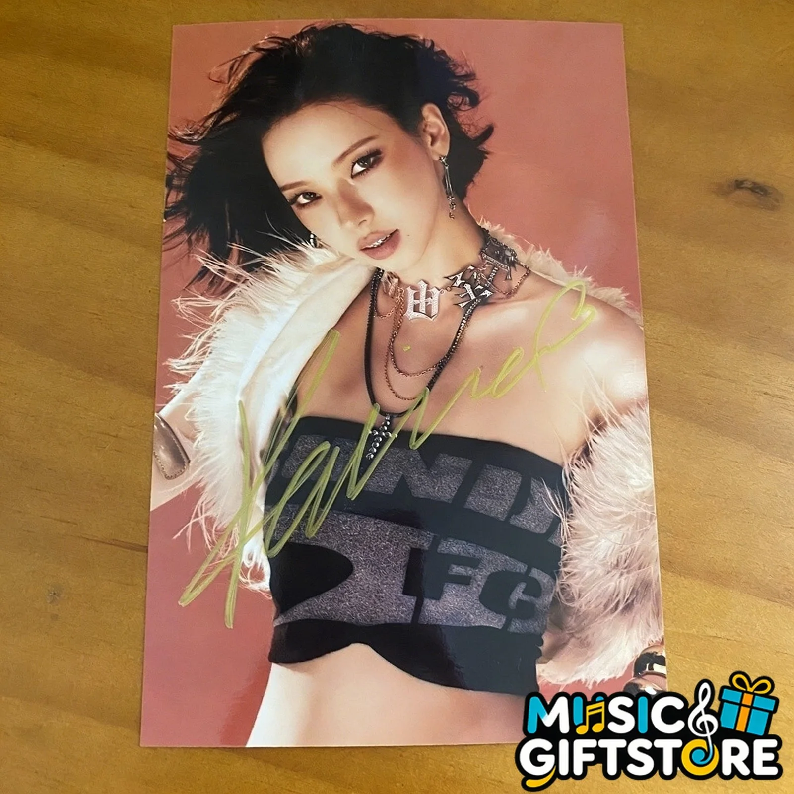 aespa KARINA Autographed Signed Photo K-POP Collection 4*6 2025A #MUGS, image 4